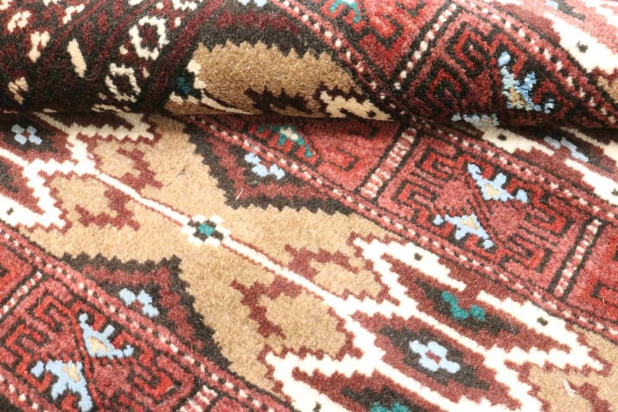 turkaman-orientteppich-128x88-cm-handgeknupft-tribal-muster-2 Turkmen Persian Rug 126 × 87 cm, hand-knotted