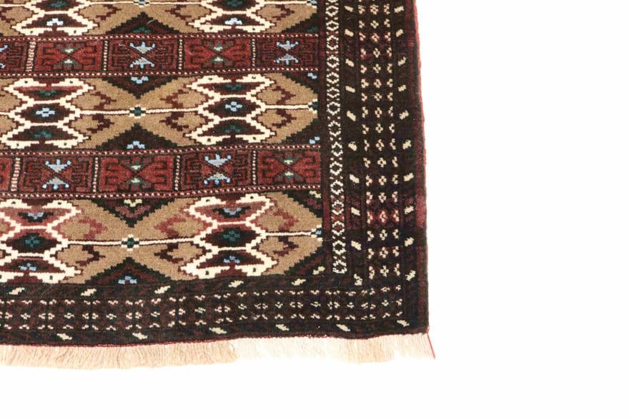 turkaman-orientteppich-128x88-cm-handgeknupft-tribal-muster-6 Turkmen Persian Rug 126 × 87 cm, hand-knotted