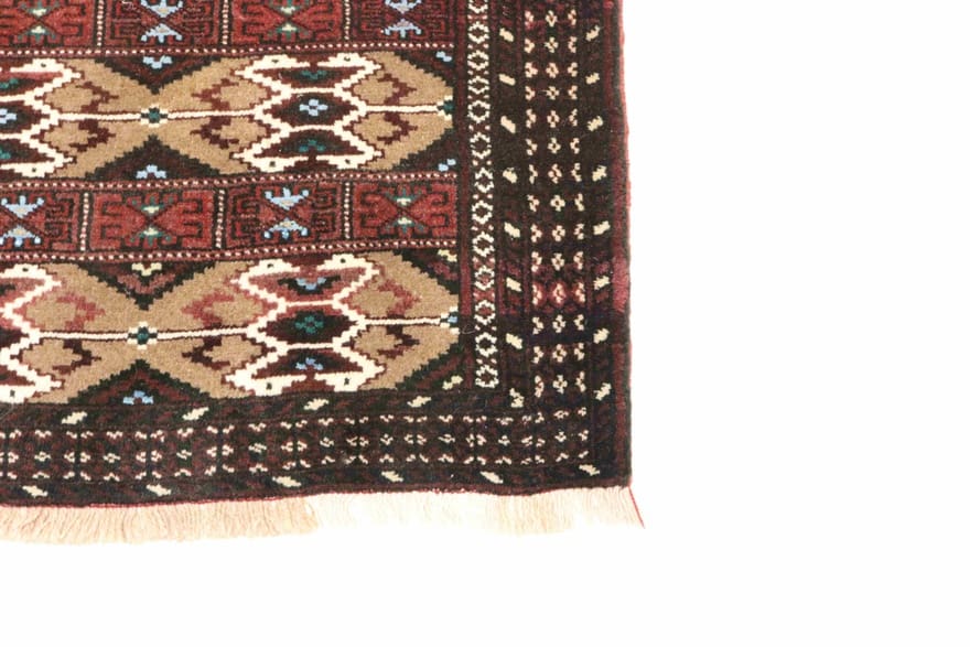 turkaman-orientteppich-128x88-cm-handgeknupft-tribal-muster-7 Turkmen Persian Rug 126 × 87 cm, hand-knotted