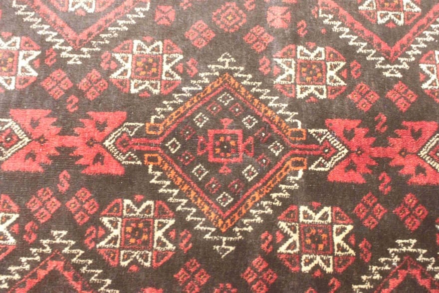 Hand-Knotted Wool Baluch Persian Rug, 195 × 105 cm
