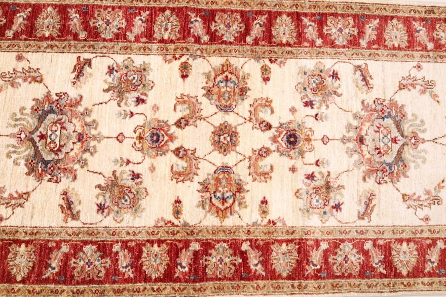 Ziegler Pakistani Rug — hand-knotted, 246 × 82 cm, Wool