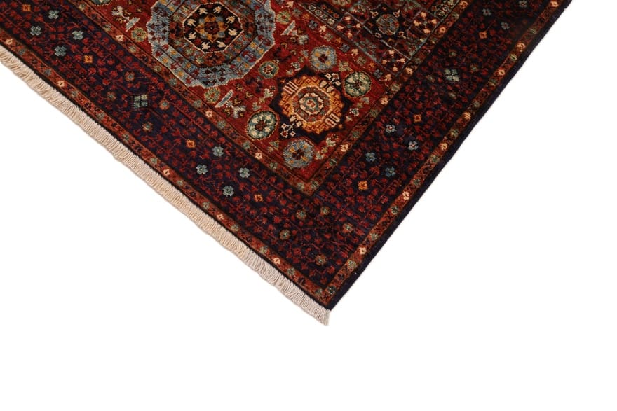 mamluk-orientteppich-150x106-cm-handgeknupft-schmutzabweisend-7 Hand-Knotted Wool Mamluk Pakistani Rug, 148 × 105 cm