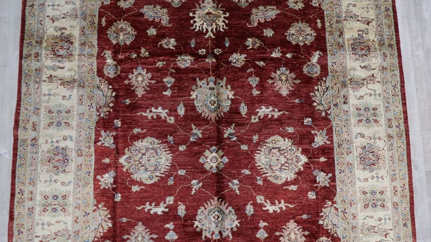 Ziegler Pakistani Rug — hand-knotted, 296 × 210 cm, Wool