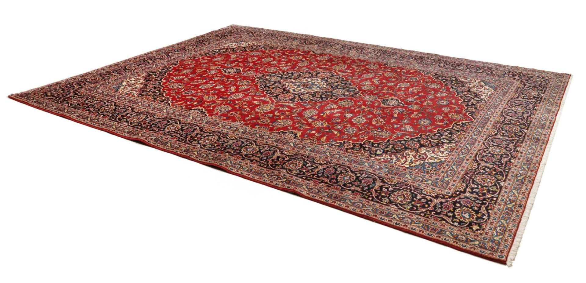 Kashan Persian Rug — hand-knotted, 296 × 385 cm, Wool