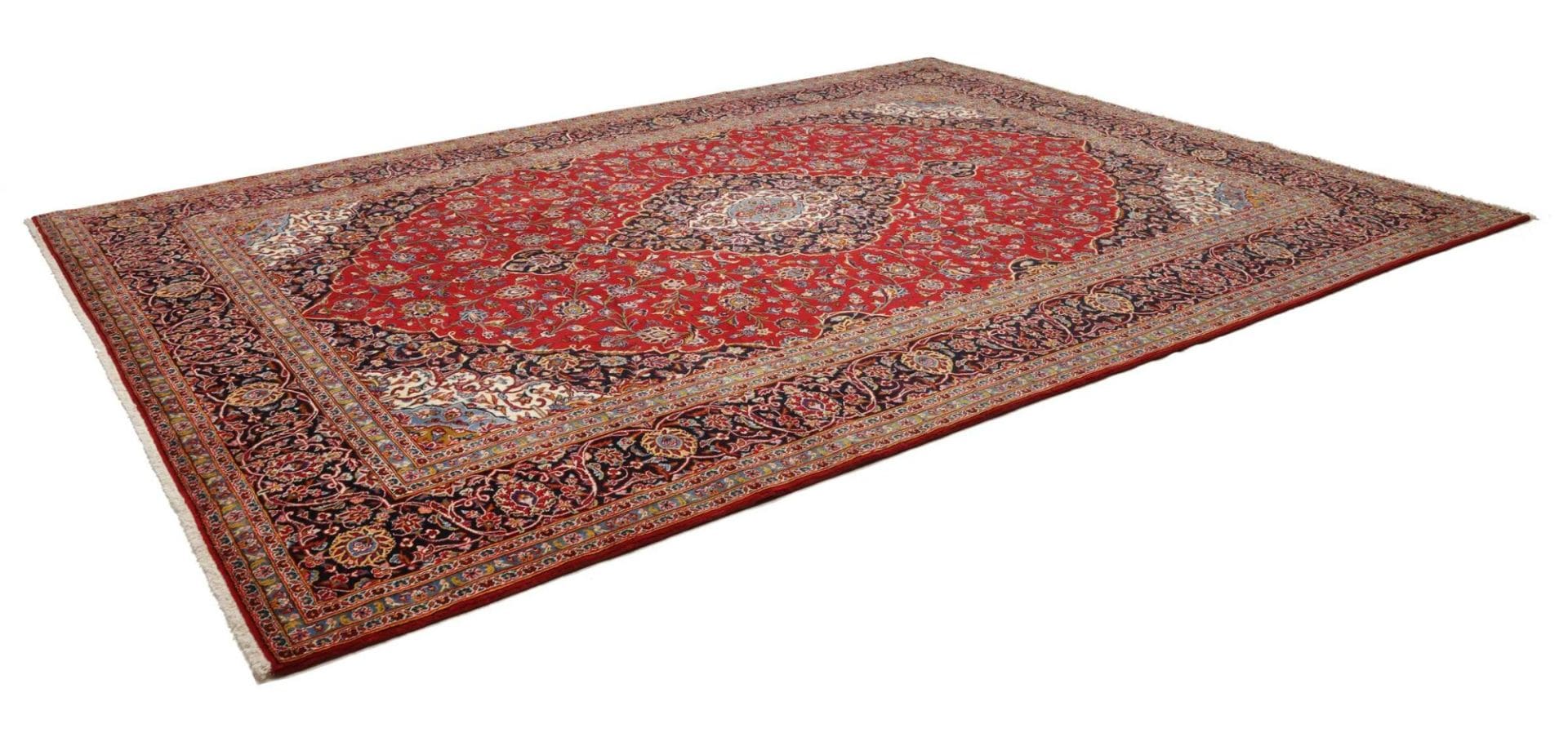 Kashan Persian Rug — hand-knotted, 303 × 404 cm, Wool