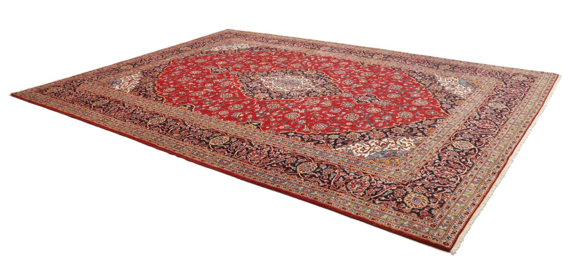 Kashan Persian Rug — hand-knotted, 303 × 404 cm, Wool