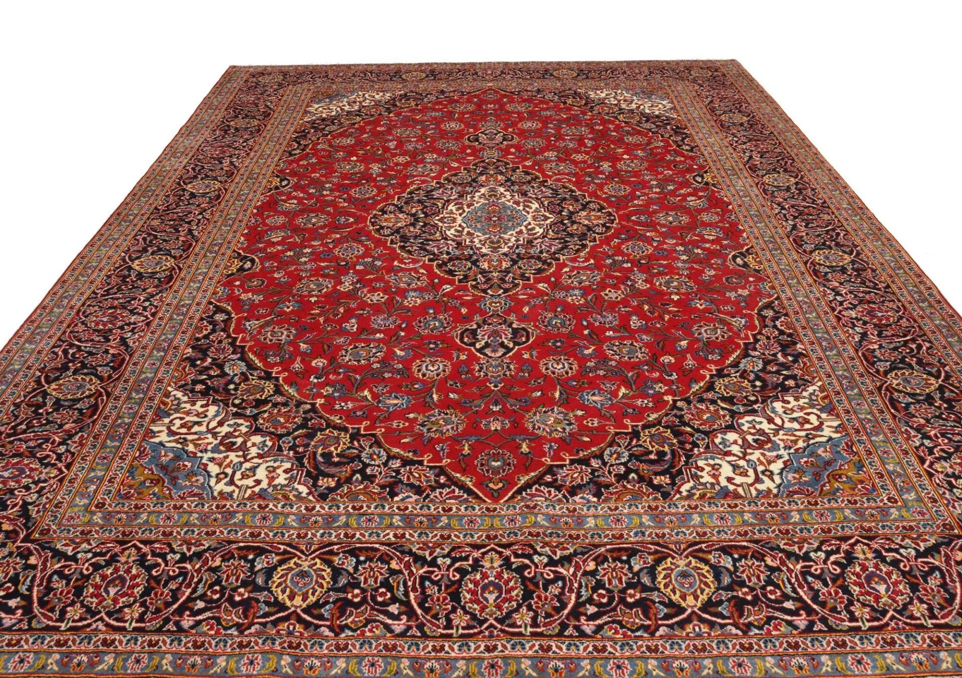 Kashan Persian Rug — hand-knotted, 303 × 404 cm, Wool