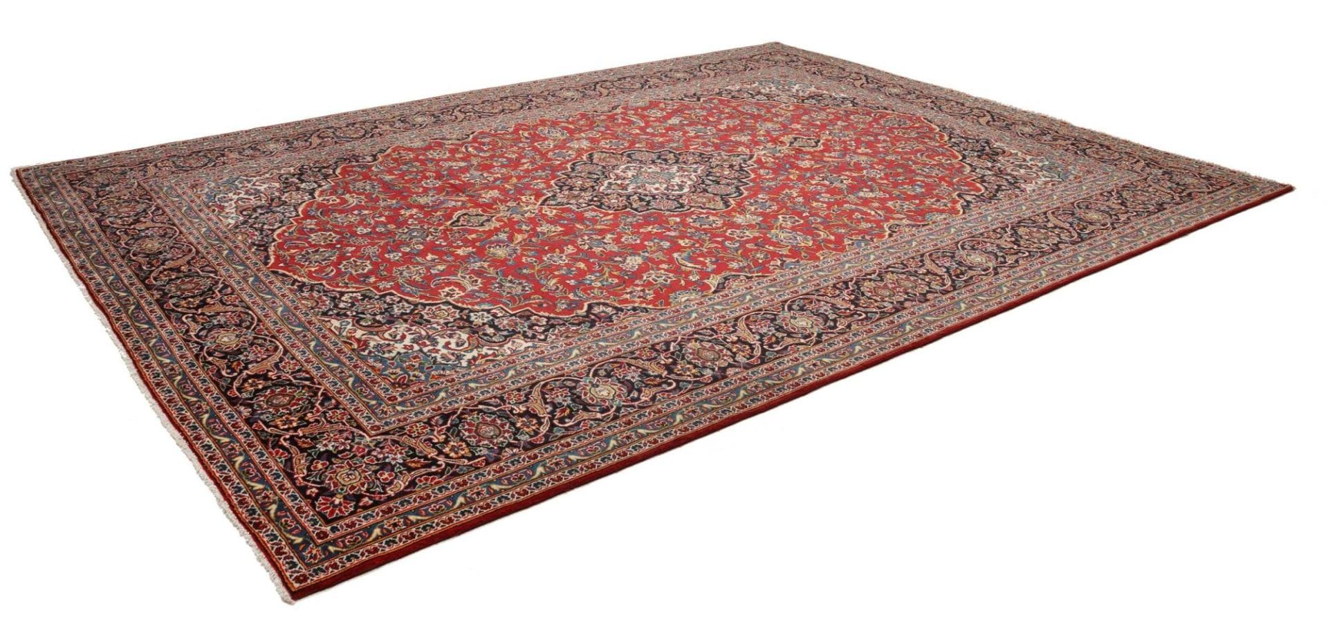 Kashan Persian Rug — hand-knotted, 295 × 390 cm, Wool