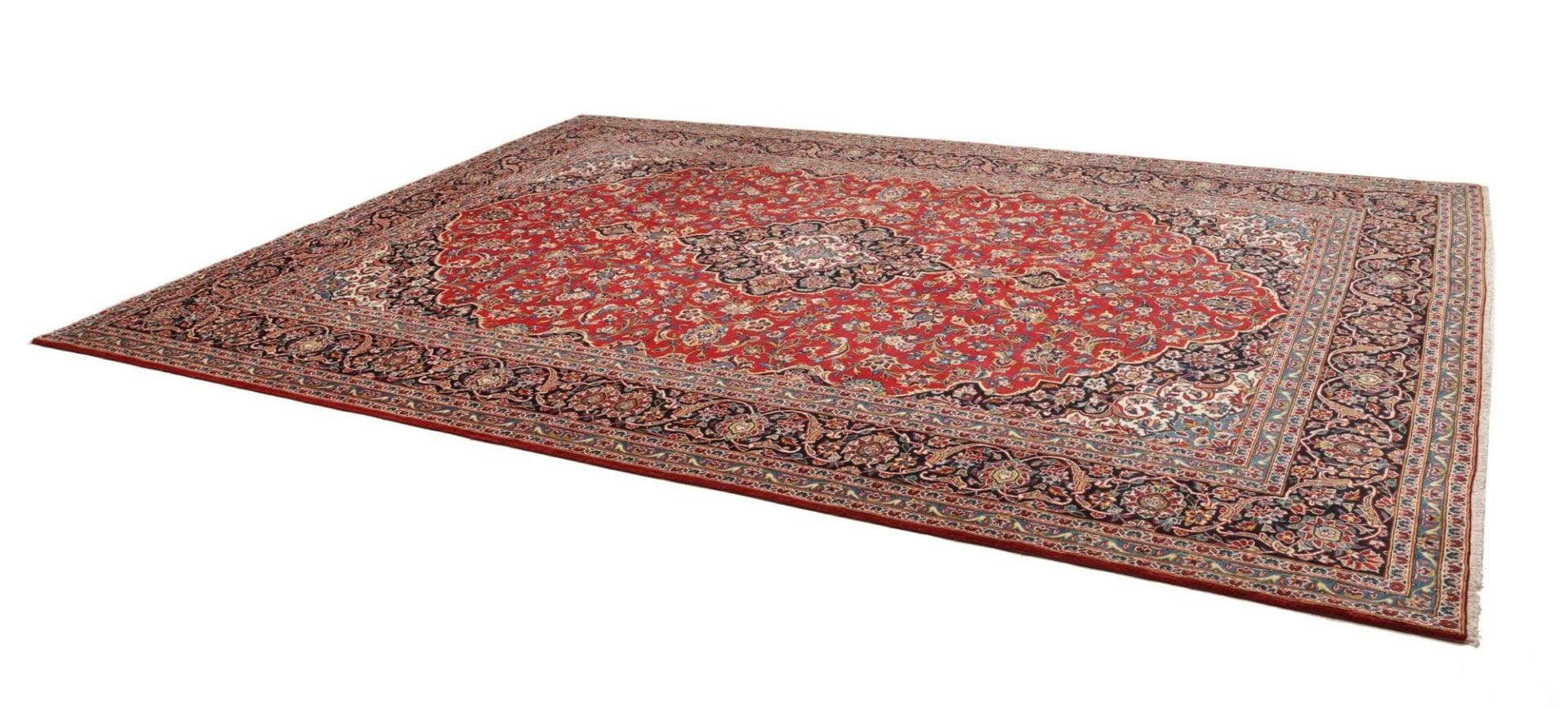Kashan Persian Rug — hand-knotted, 295 × 390 cm, Wool