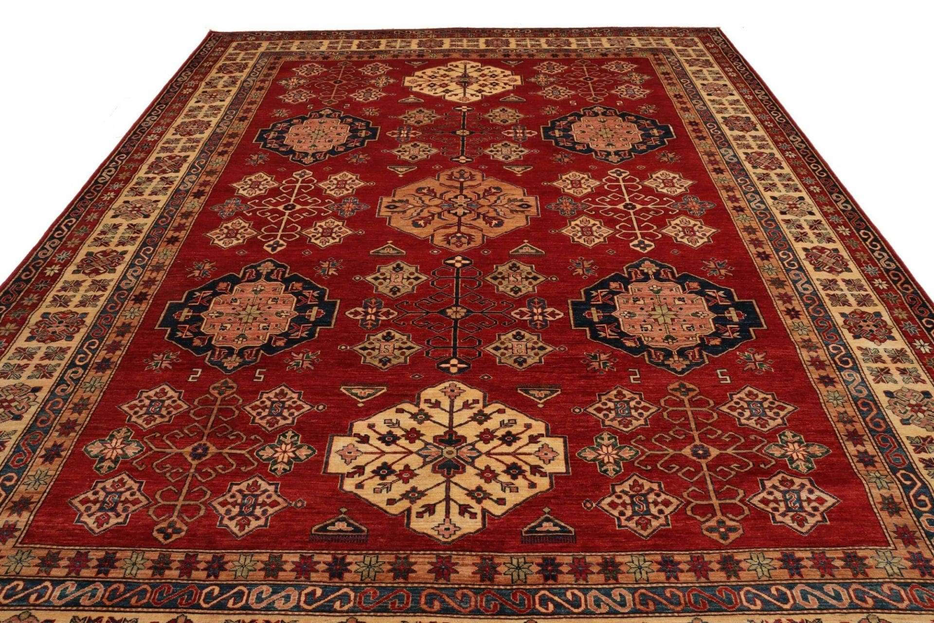 kazak-teppich-296-x-398-cm-handgeknupft-geometrisches-muster-3 Hand-Knotted Wool Kazak Pakistani Rug, 296 × 398 cm