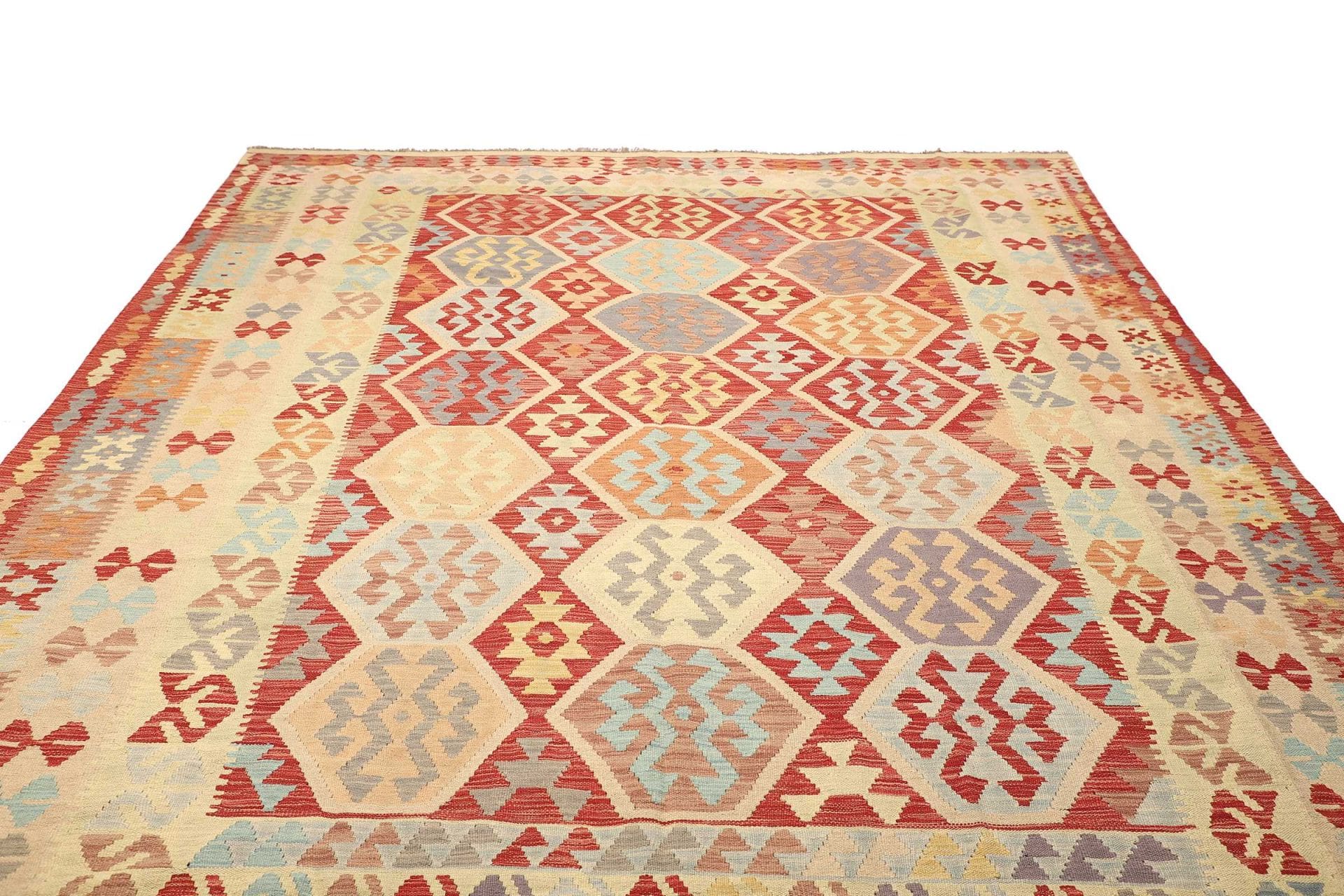 Kilim Pakistani Rug — hand-woven, 257 × 340 cm, Wool