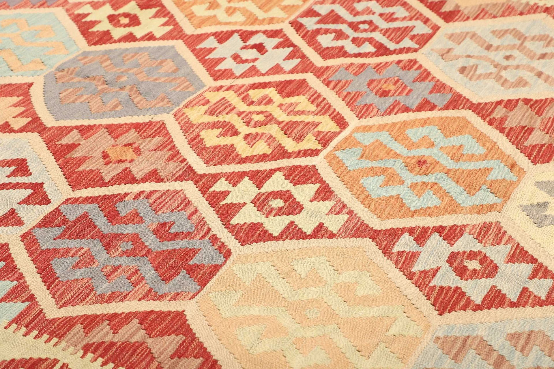 Kilim Pakistani Rug — hand-woven, 257 × 340 cm, Wool