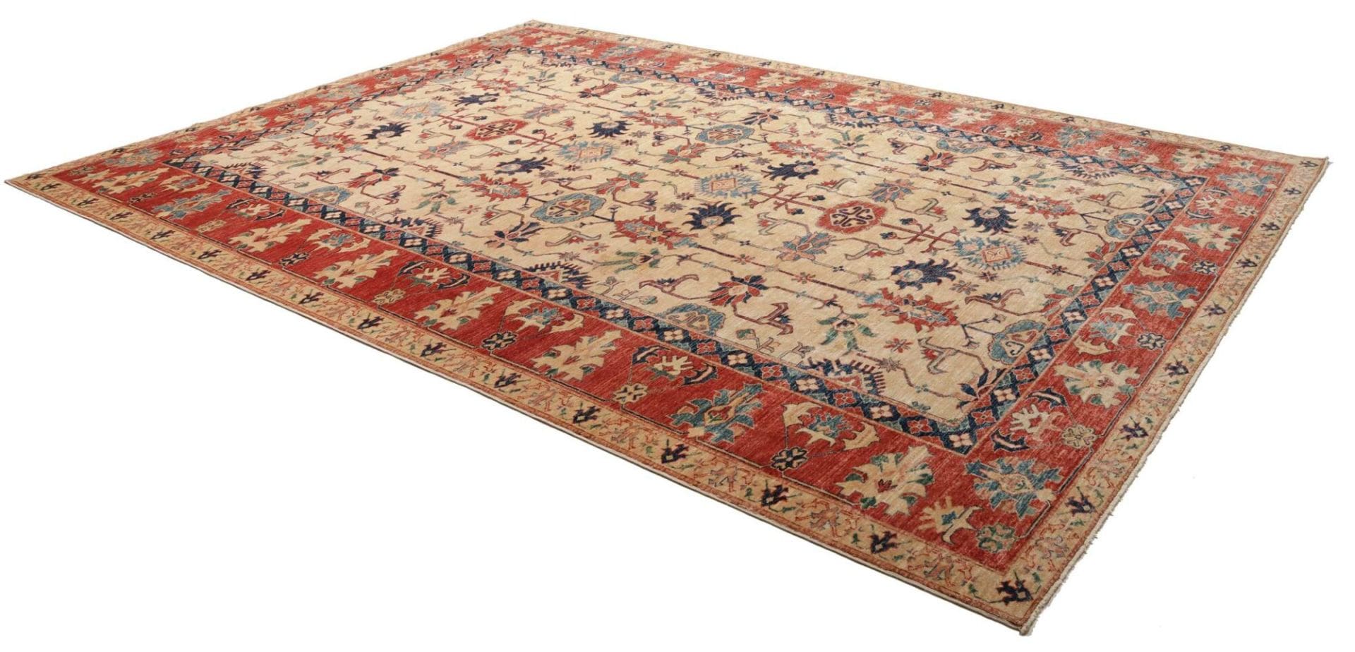 Kazak Pakistani Rug — hand-knotted, 275 × 372 cm, Wool