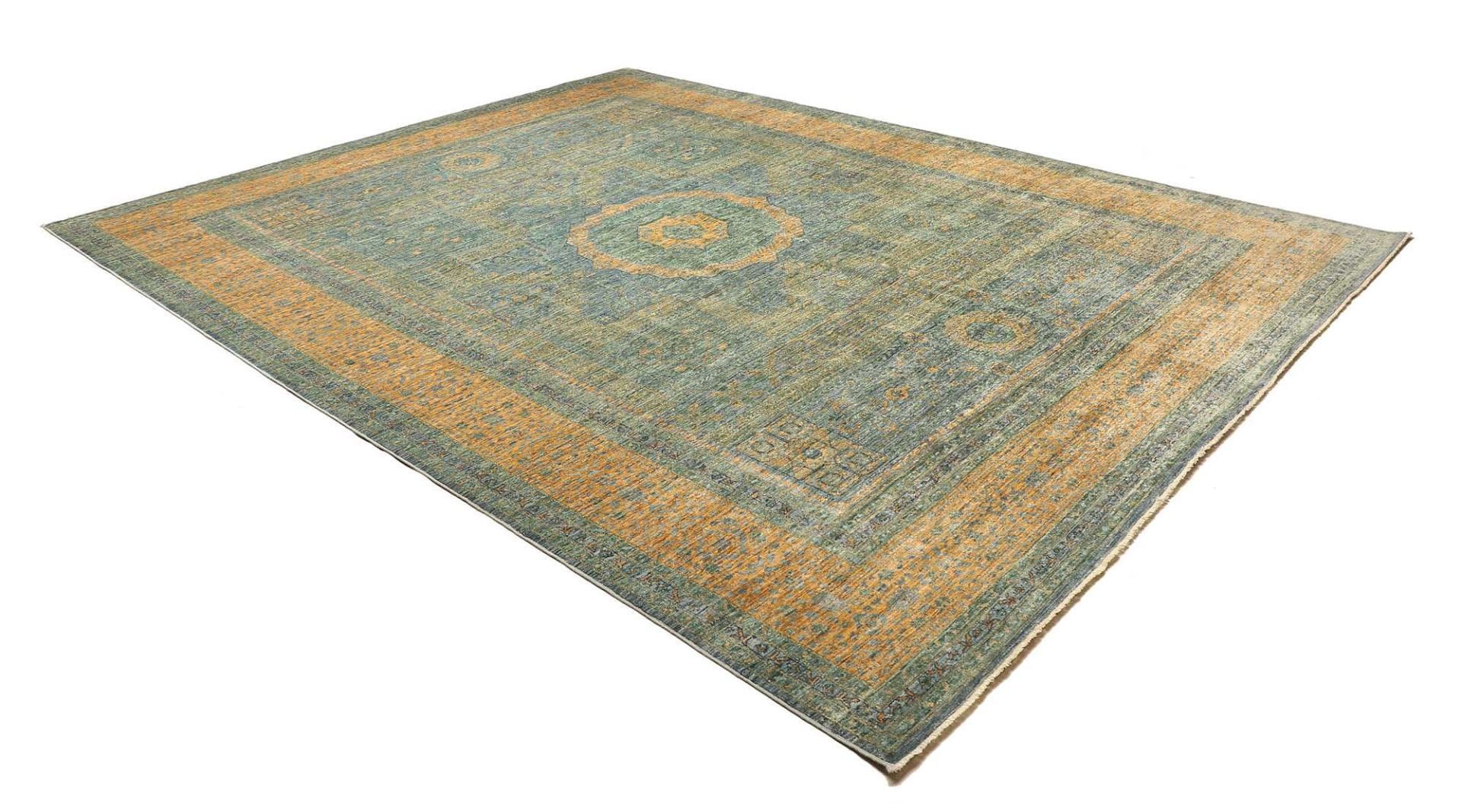 mamluk-orientteppich-276-x-352cm-handgeknupft-aus-schurwolle-2 Mamluk Pakistani Rug — hand-knotted, 276 × 352 cm, Wool