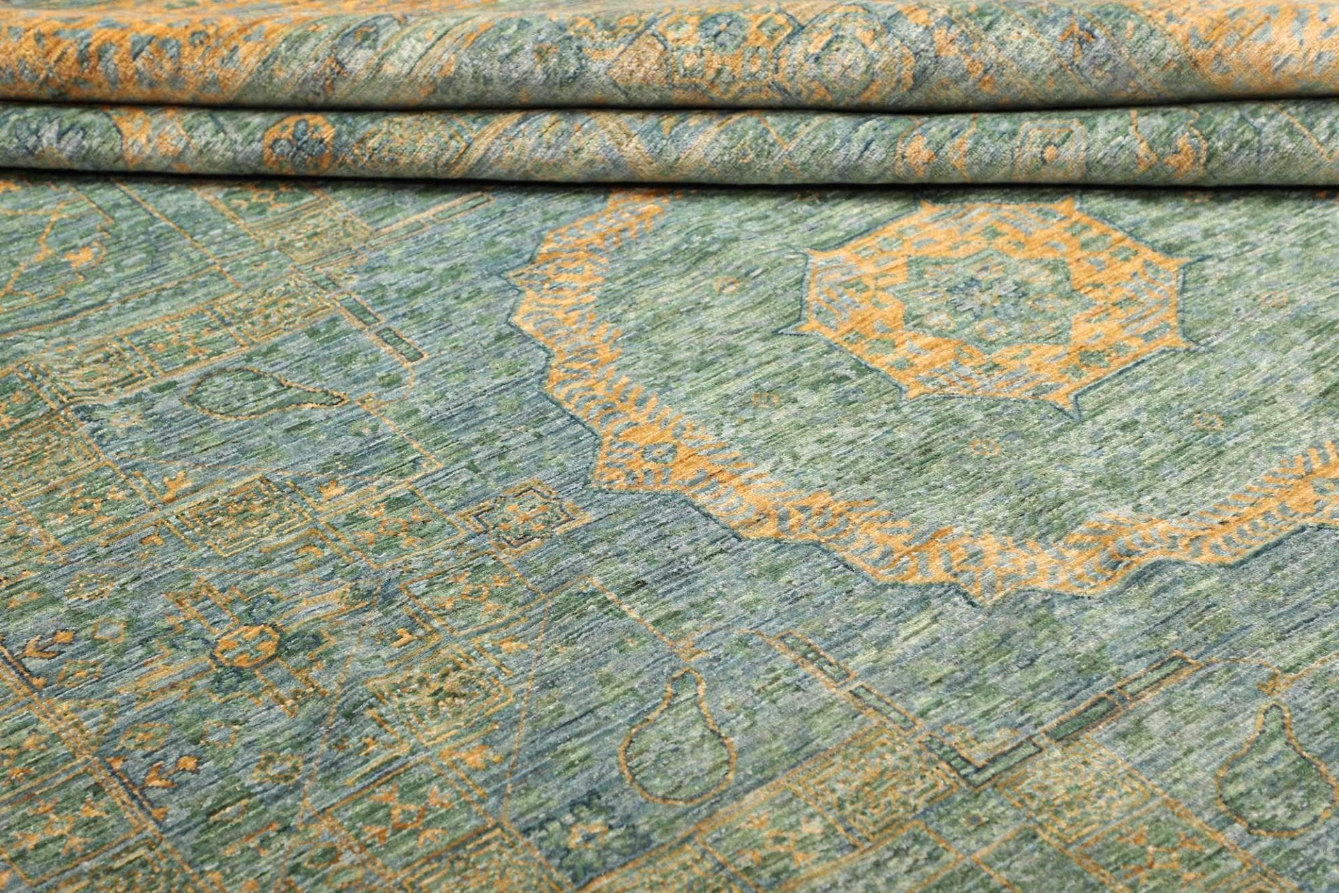 mamluk-orientteppich-276-x-352cm-handgeknupft-aus-schurwolle-9 Mamluk Pakistani Rug — hand-knotted, 276 × 352 cm, Wool
