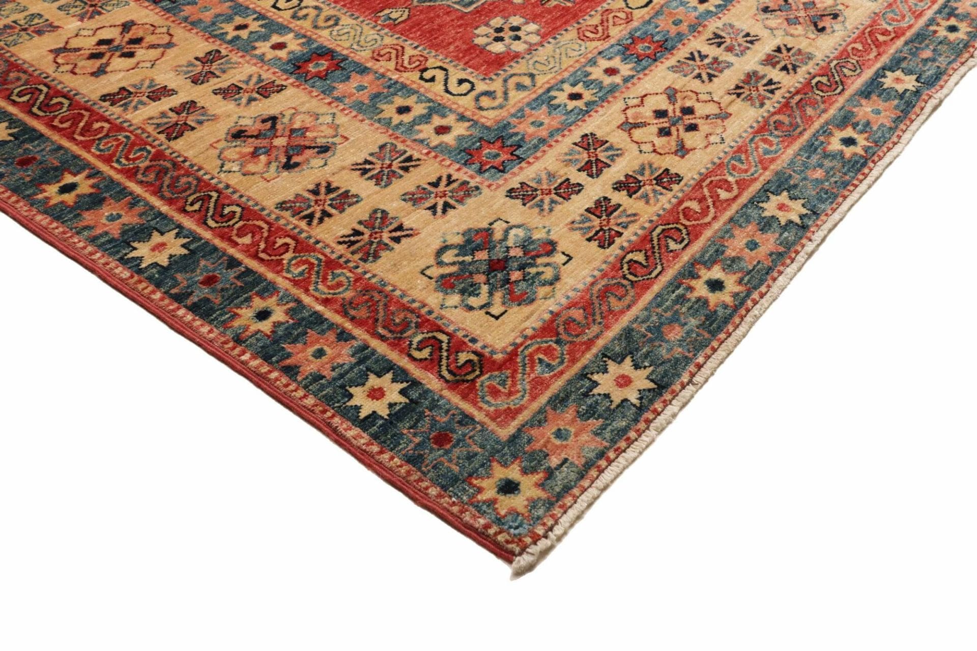 kazak-orientteppich-277-x-374-cm-geometrisches-muster-handgeknupft-4 Kazak Pakistani Rug — hand-knotted, 277 × 374 cm, Wool