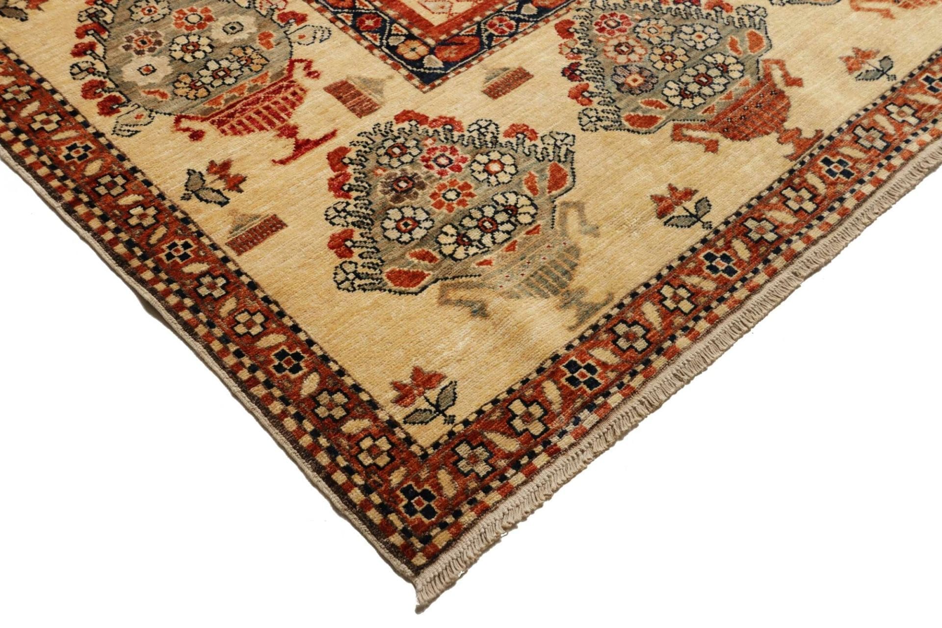 Hand-Knotted Wool Kazak Pakistani Rug, 276 × 362 cm