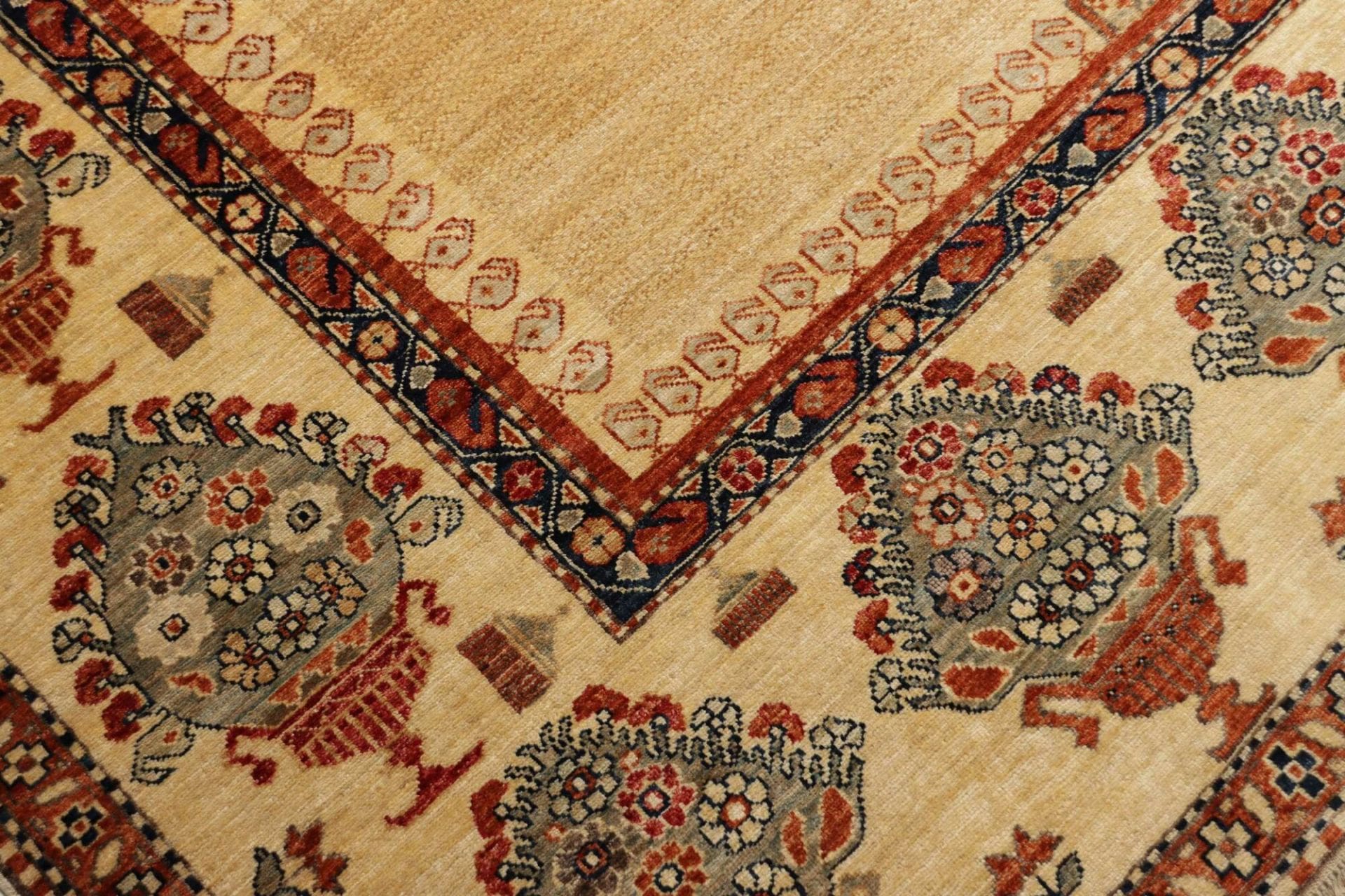 Hand-Knotted Wool Kazak Pakistani Rug, 276 × 362 cm