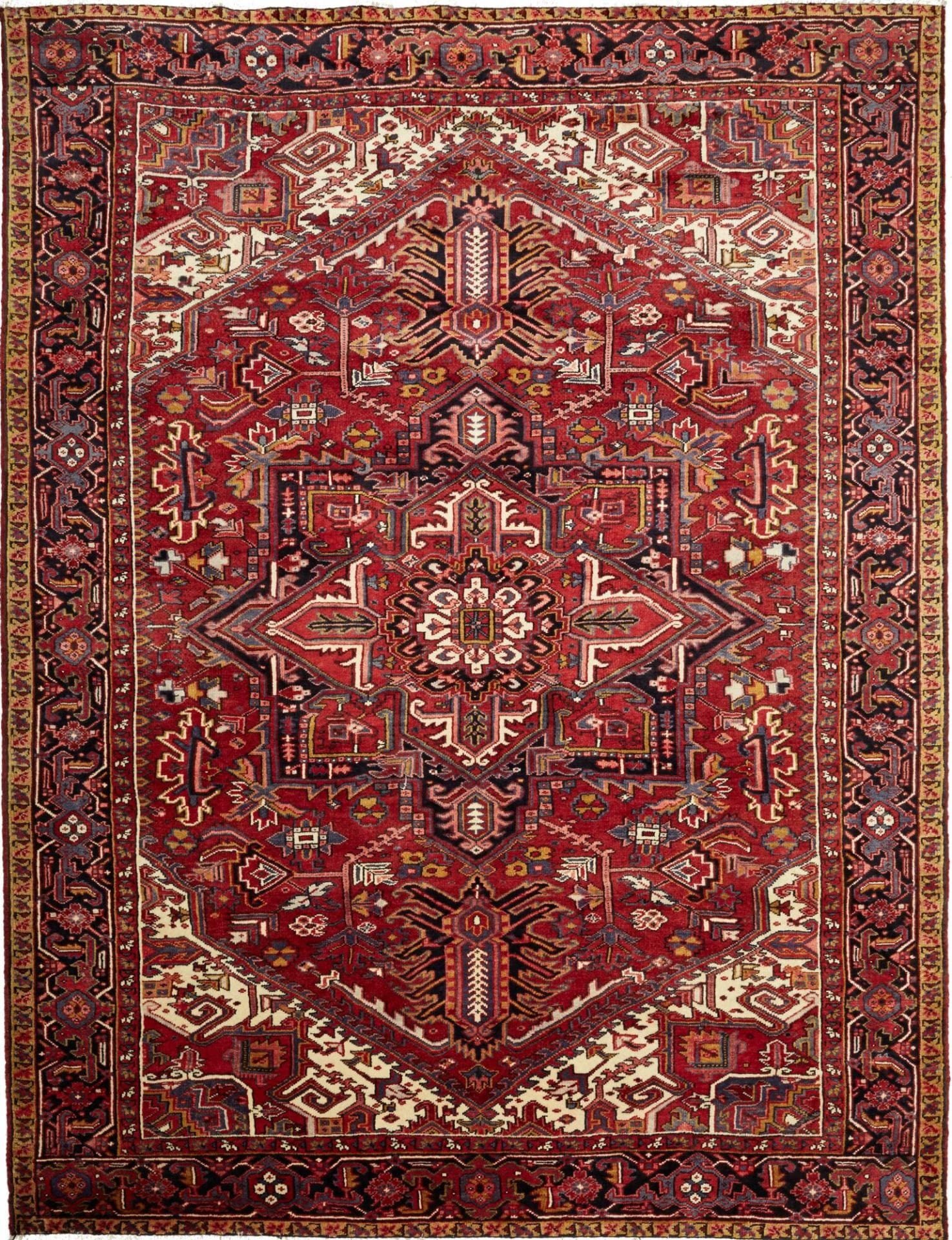 Heriz Persian Rug — hand-knotted, 253 × 328 cm, Wool