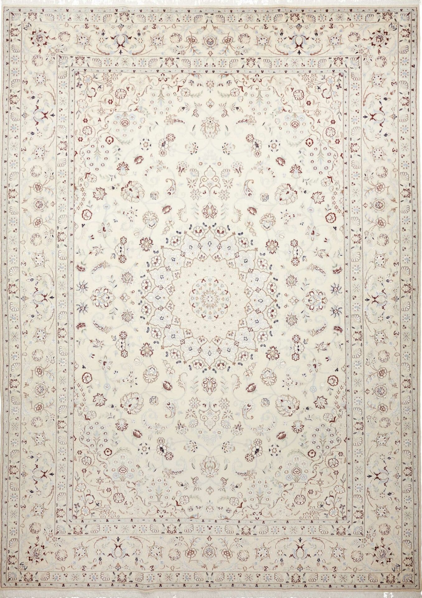 Nain Persian Rug — hand-knotted, 259 × 355 cm, Wool