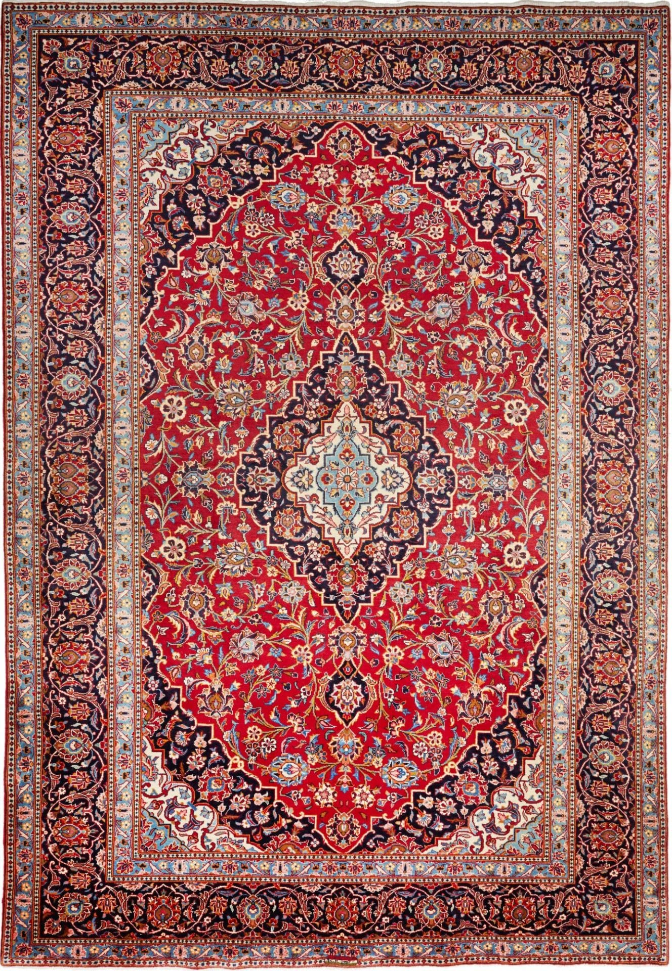 Kashan Persian Rug — hand-knotted, 230 × 334 cm, Wool
