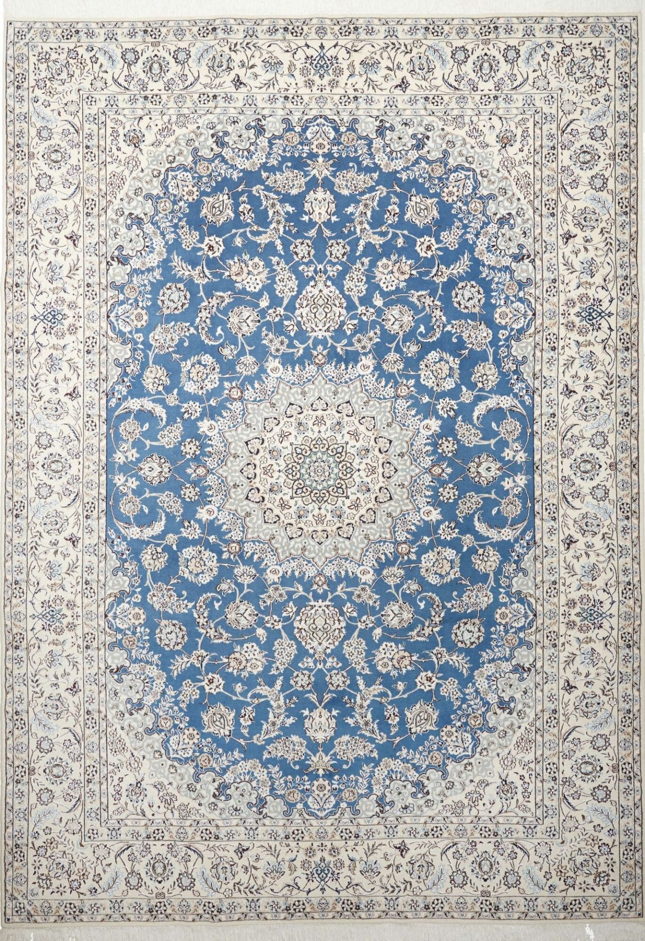 Hand-Knotted Wool Nain Persian Rug, 251 × 353 cm