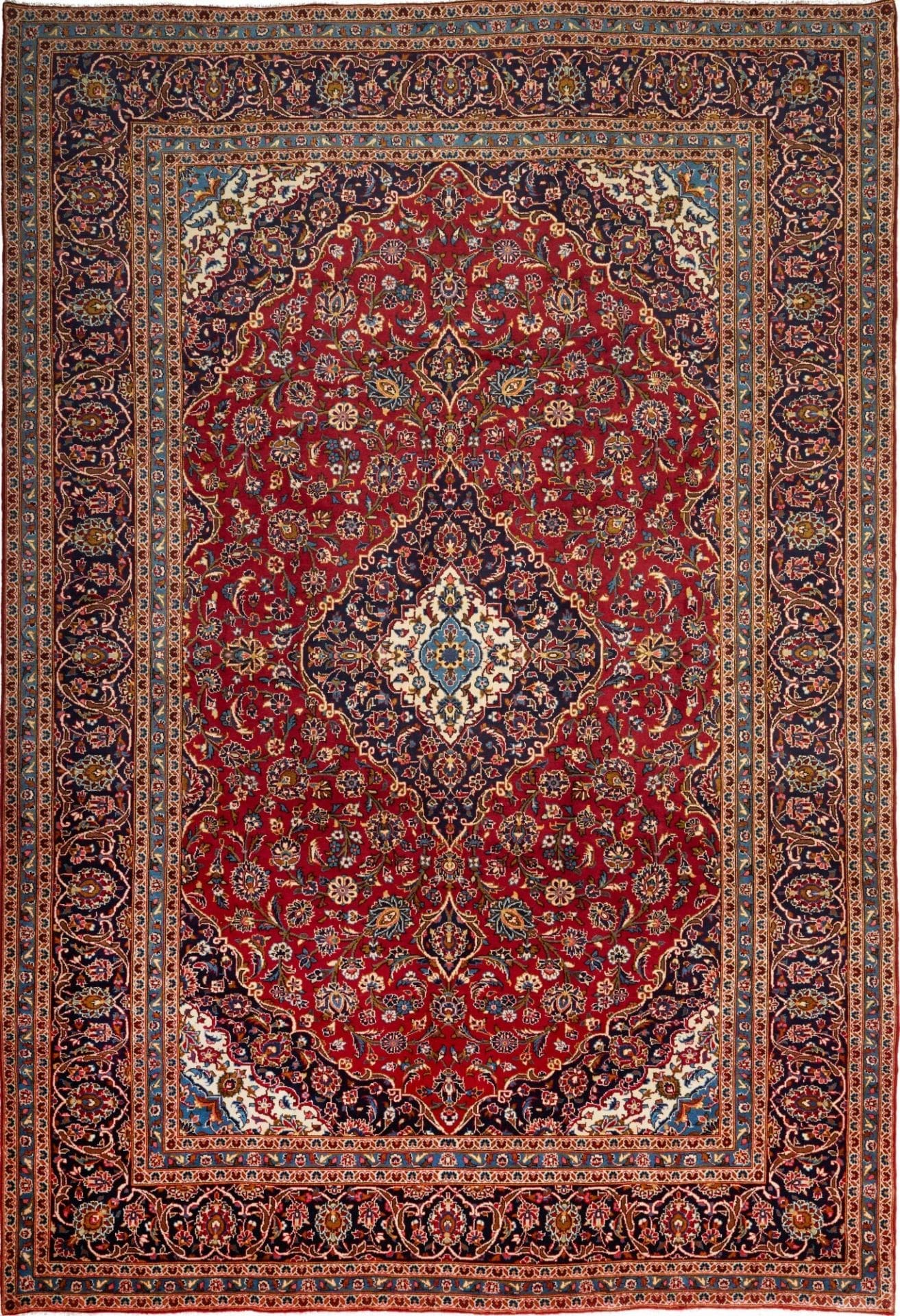Kashan Persian Rug 253 × 370 cm, Wool, hand-knotted