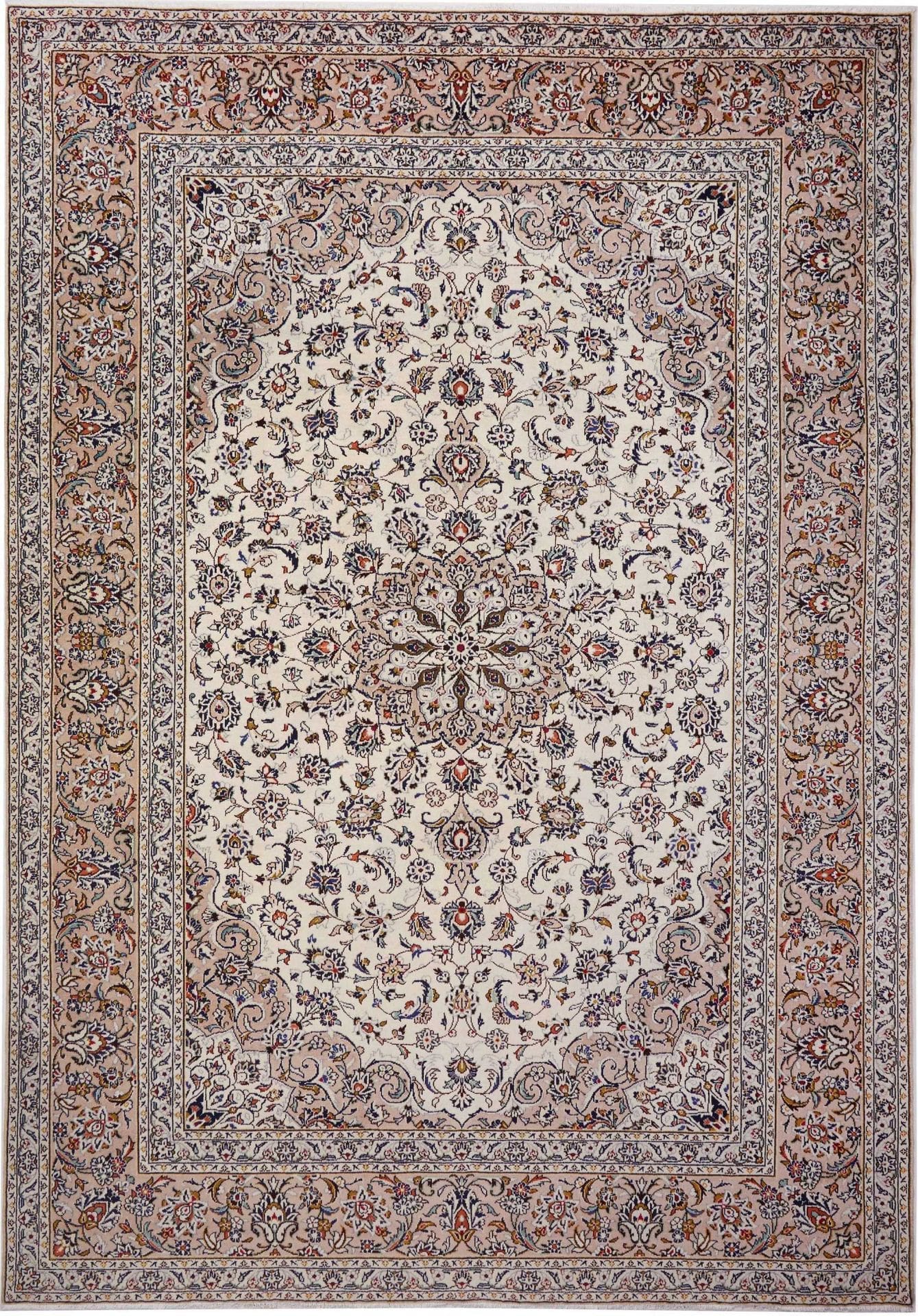Hand-Knotted Wool Kashan Persian Rug, 248 × 350 cm