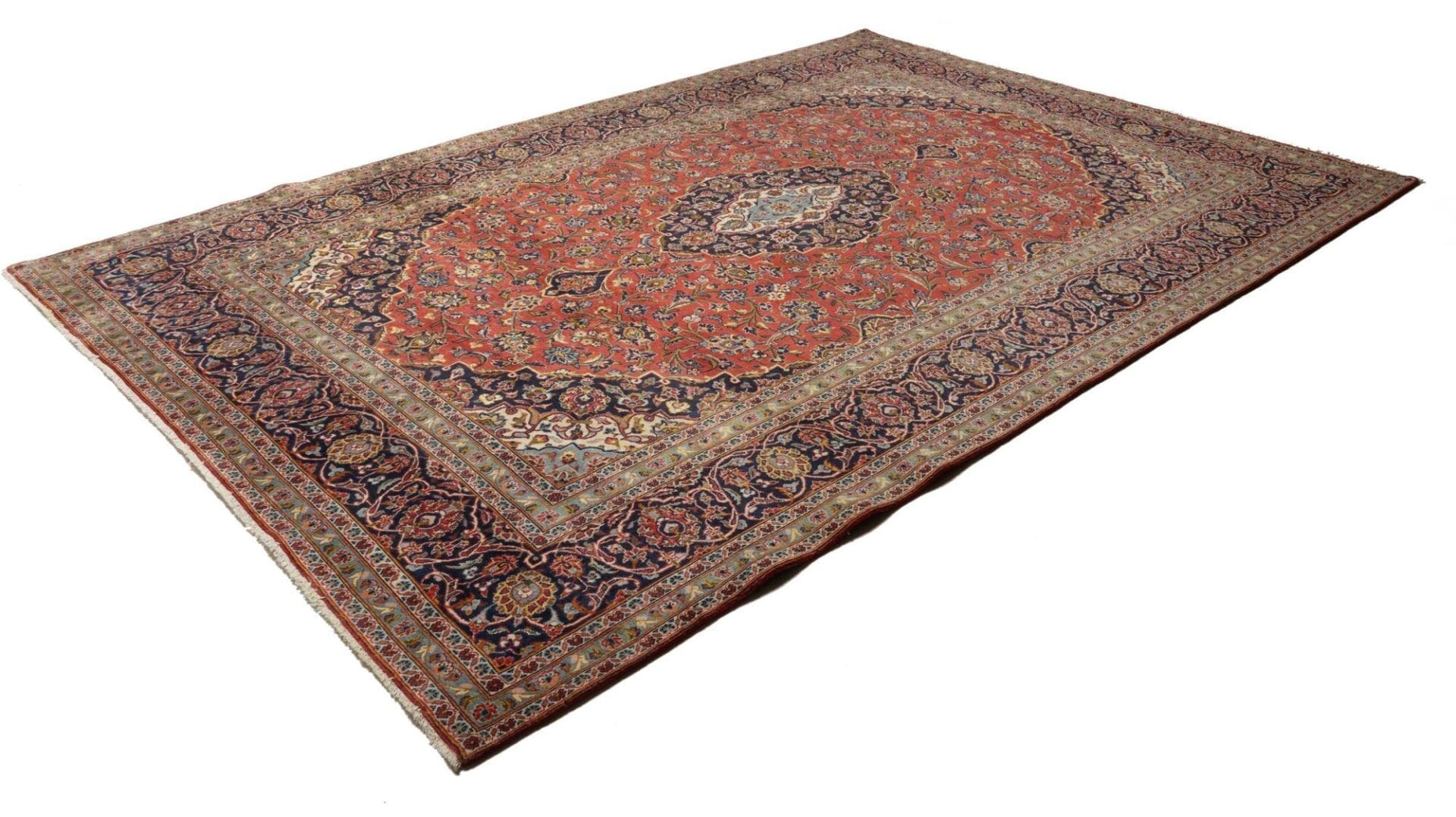 Kashan Persian Rug — hand-knotted, 256 × 368 cm, Wool