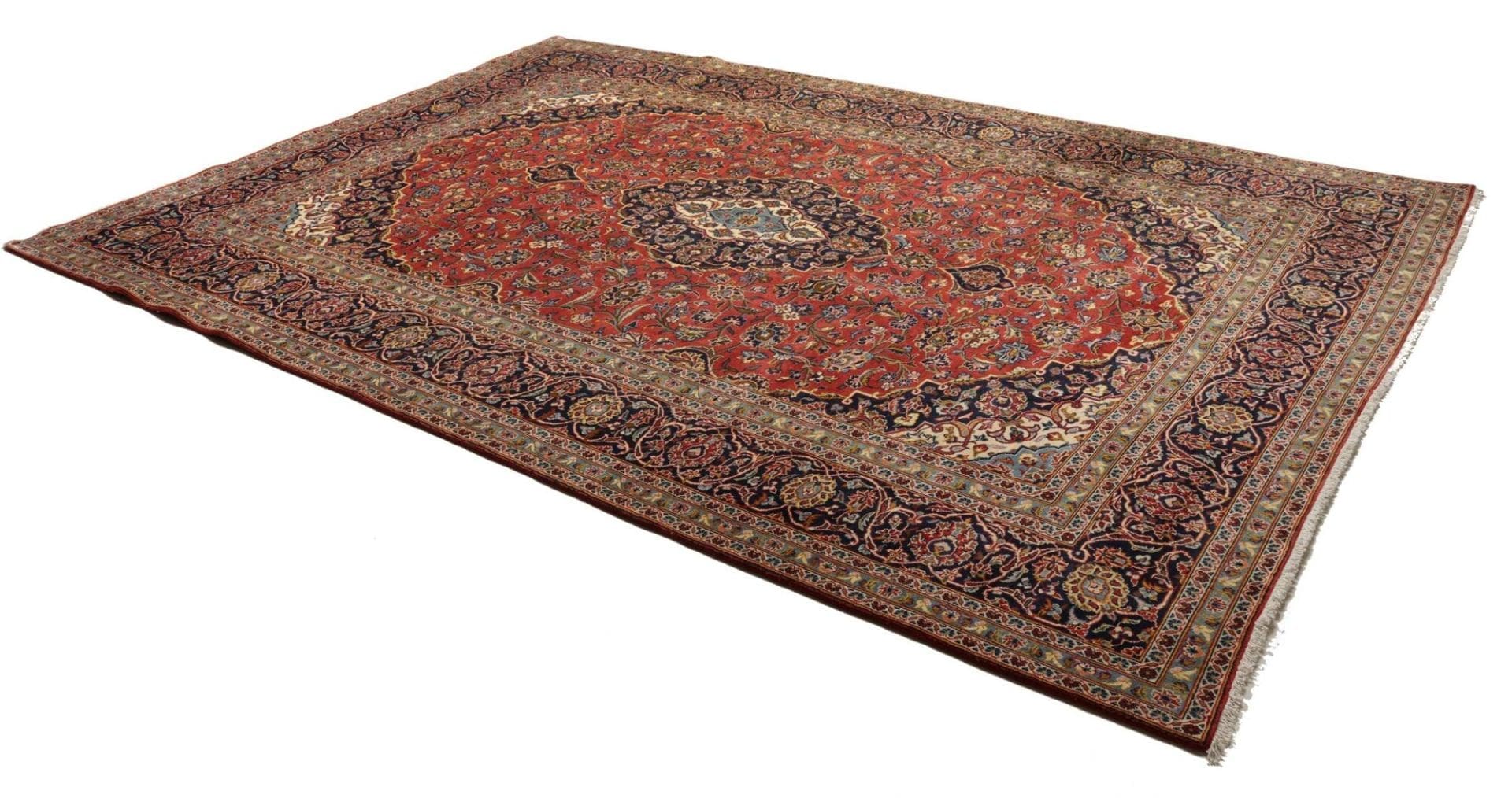 Kashan Persian Rug — hand-knotted, 256 × 368 cm, Wool