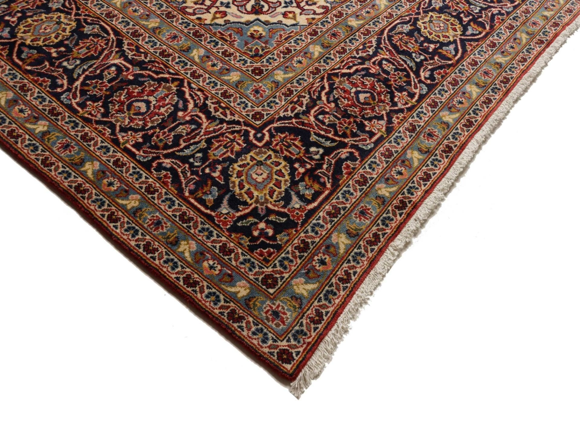 Kashan Persian Rug — hand-knotted, 256 × 368 cm, Wool