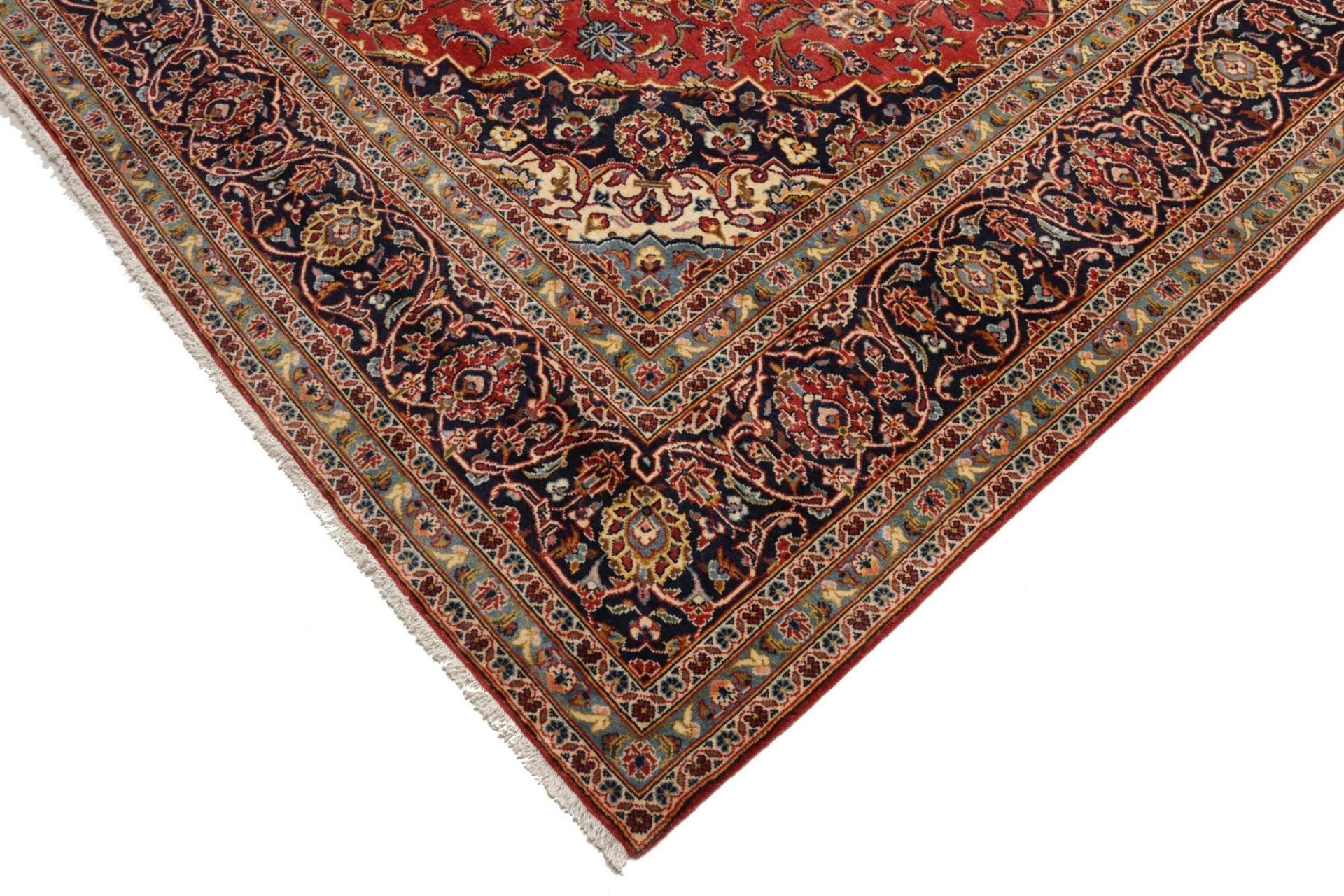 Kashan Persian Rug — hand-knotted, 256 × 368 cm, Wool
