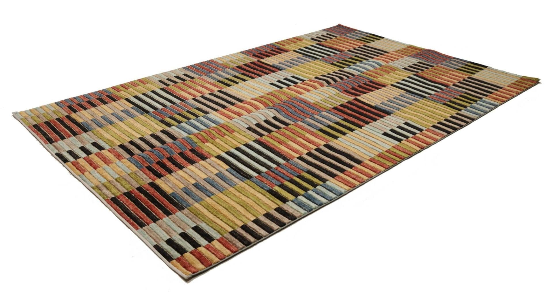 Hand-Knotted Wool Ziegler Pakistani Rug, 198 × 304 cm