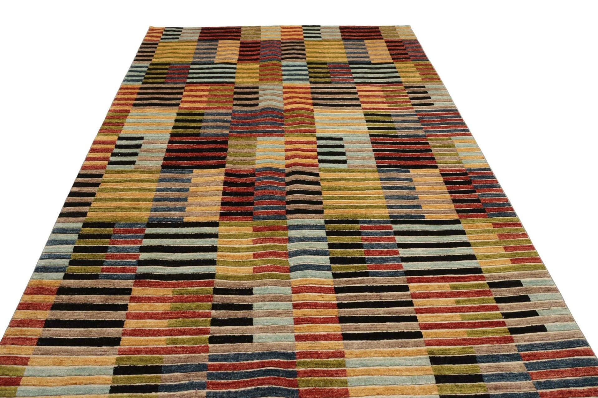 Hand-Knotted Wool Ziegler Pakistani Rug, 198 × 304 cm