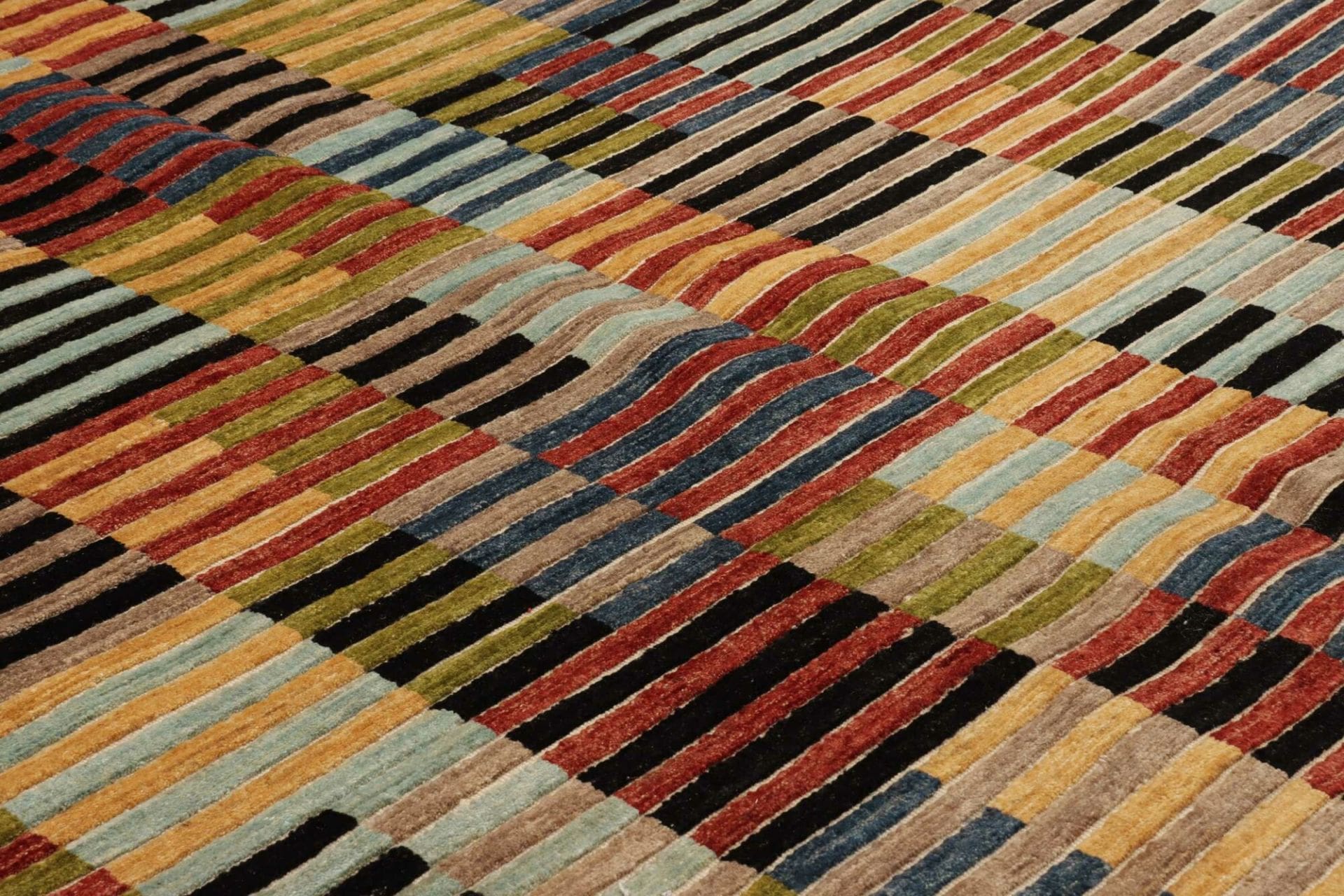 Hand-Knotted Wool Ziegler Pakistani Rug, 198 × 304 cm
