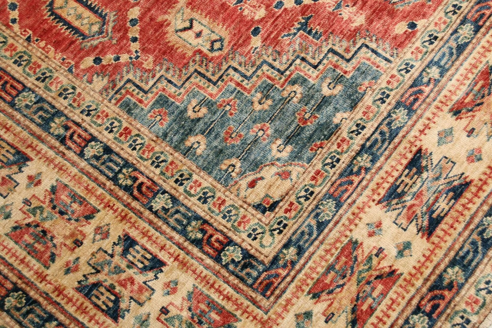 kazak-orientteppich-207-x-308-cm-handgeknupft-schurwolle-5 Kazak Pakistani Rug 207 × 308 cm, Wool, hand-knotted