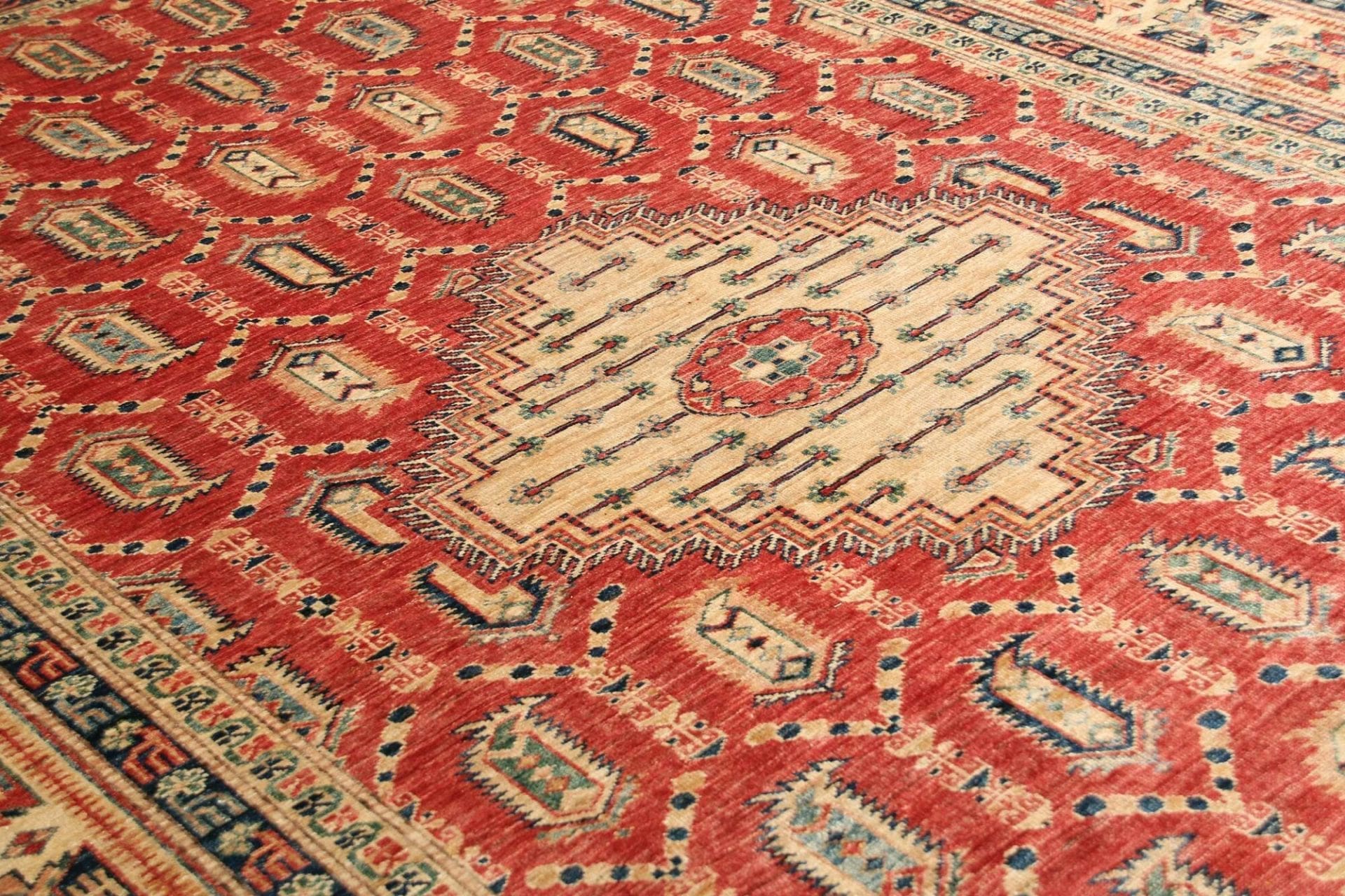 kazak-orientteppich-207-x-308-cm-handgeknupft-schurwolle-6 Kazak Pakistani Rug 207 × 308 cm, Wool, hand-knotted