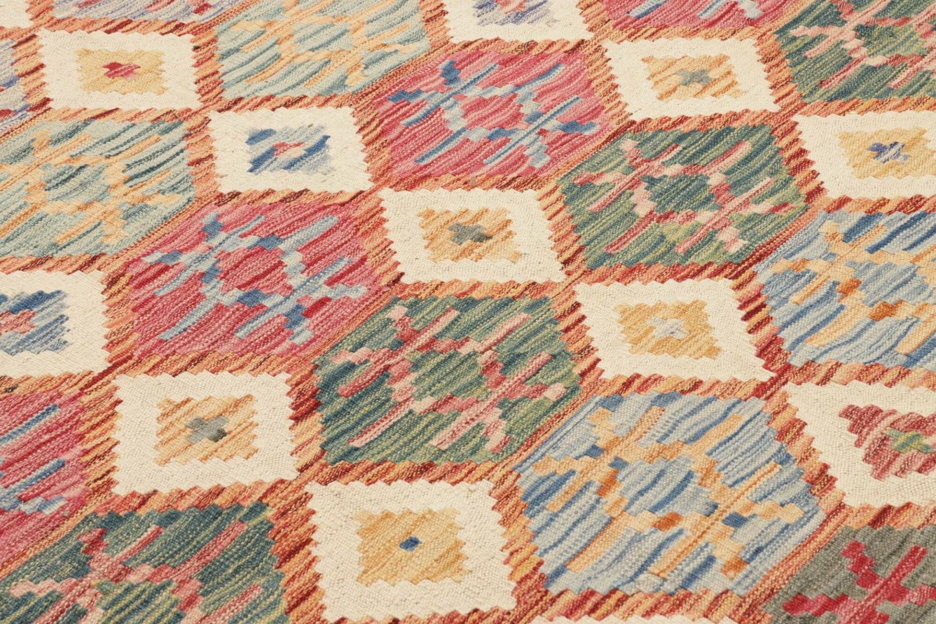 Kilim Pakistani Rug — hand-woven, 214 × 297 cm, Wool