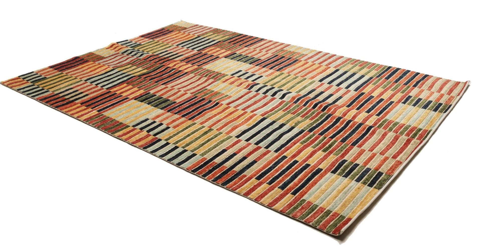 Hand-Knotted Wool Ziegler Pakistani Rug, 207 × 302 cm