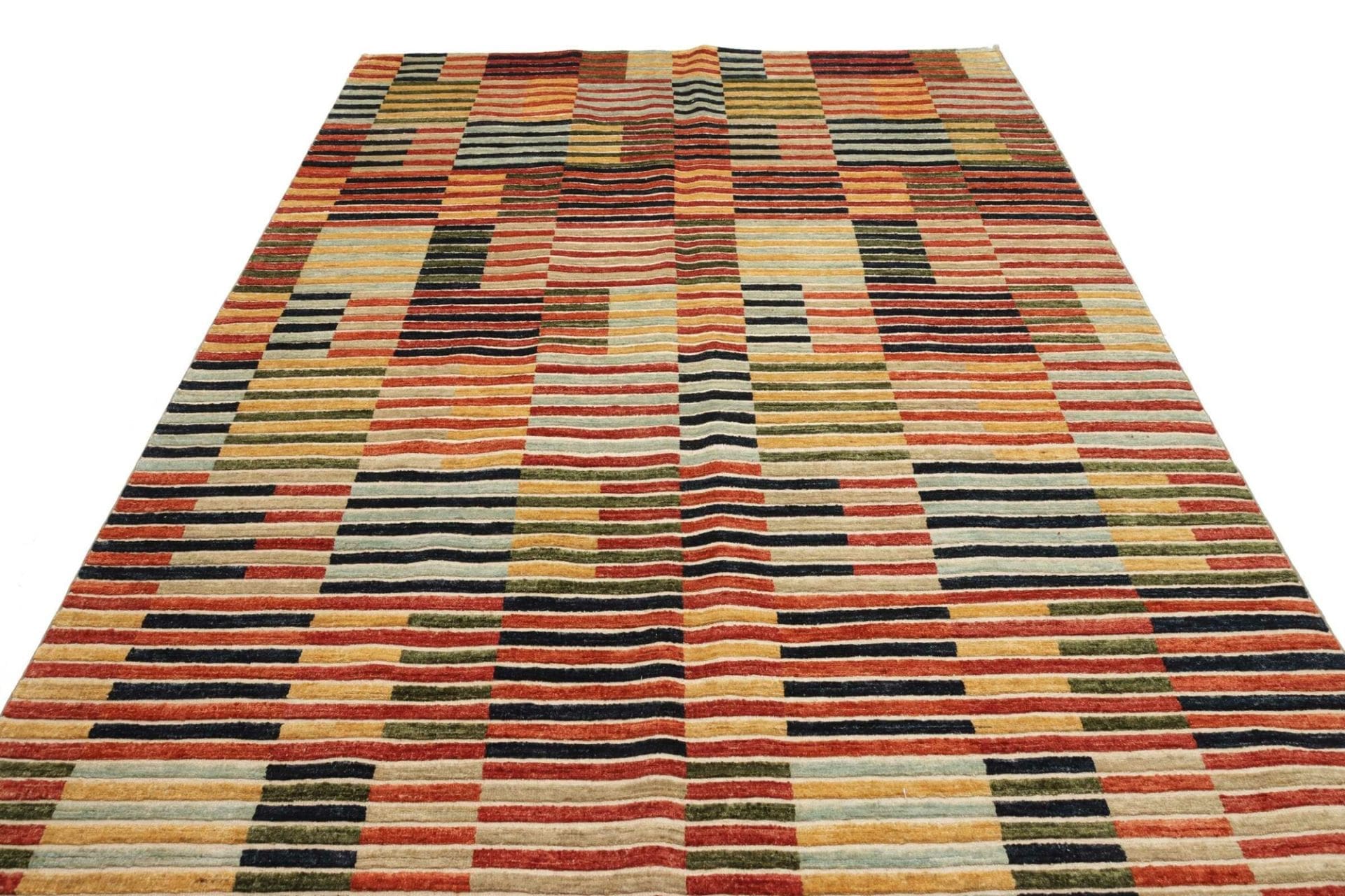 Hand-Knotted Wool Ziegler Pakistani Rug, 207 × 302 cm