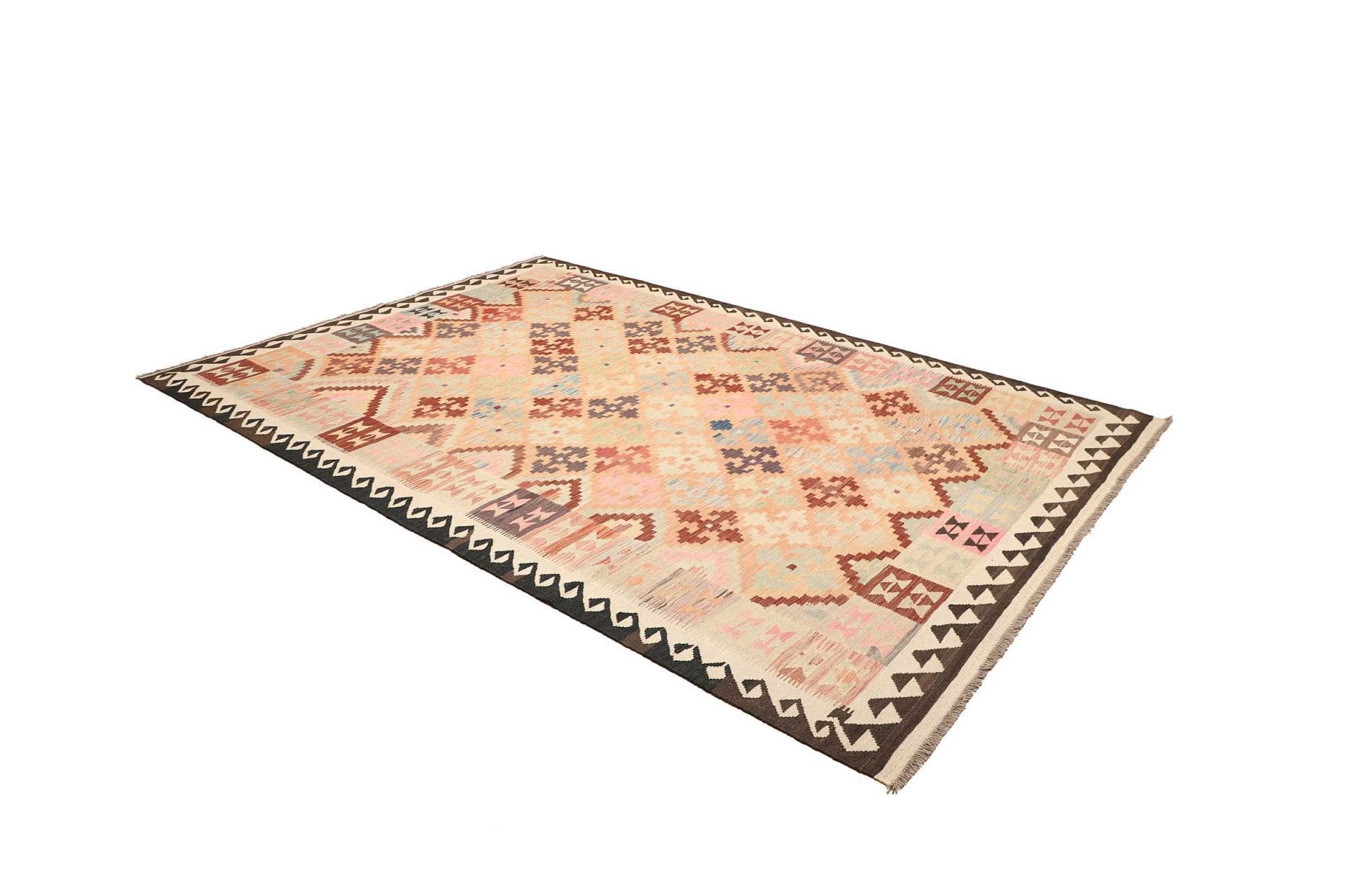 Hand-Woven Wool Kilim Pakistani Rug, 203 × 297 cm
