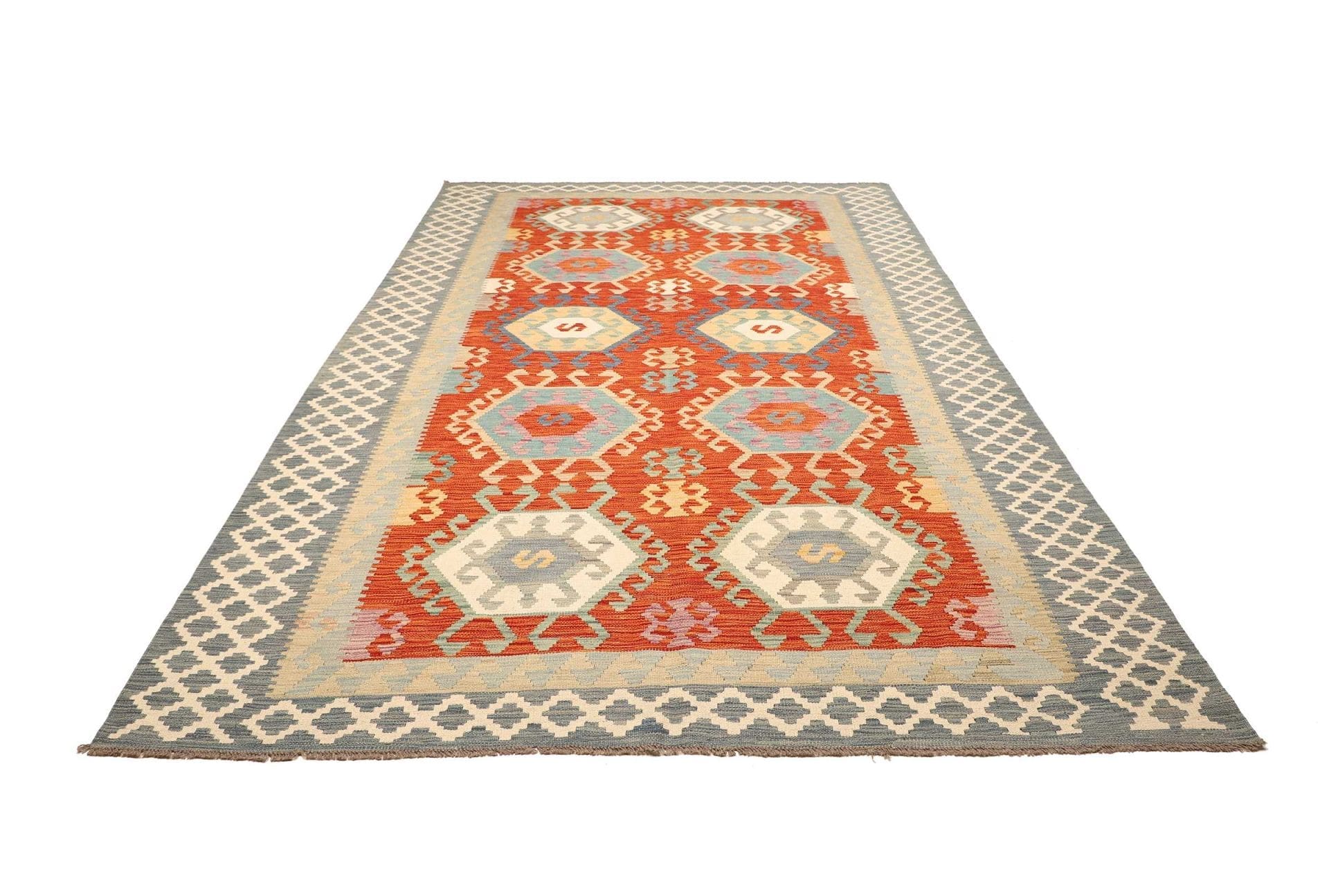 Kilim Pakistani Rug 209 × 308 cm, Wool, hand-woven