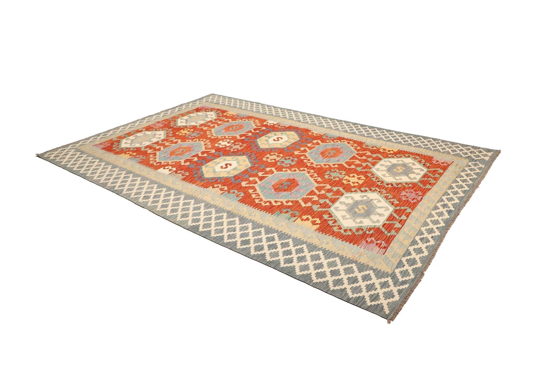 Kilim Pakistani Rug 209 × 308 cm, Wool, hand-woven