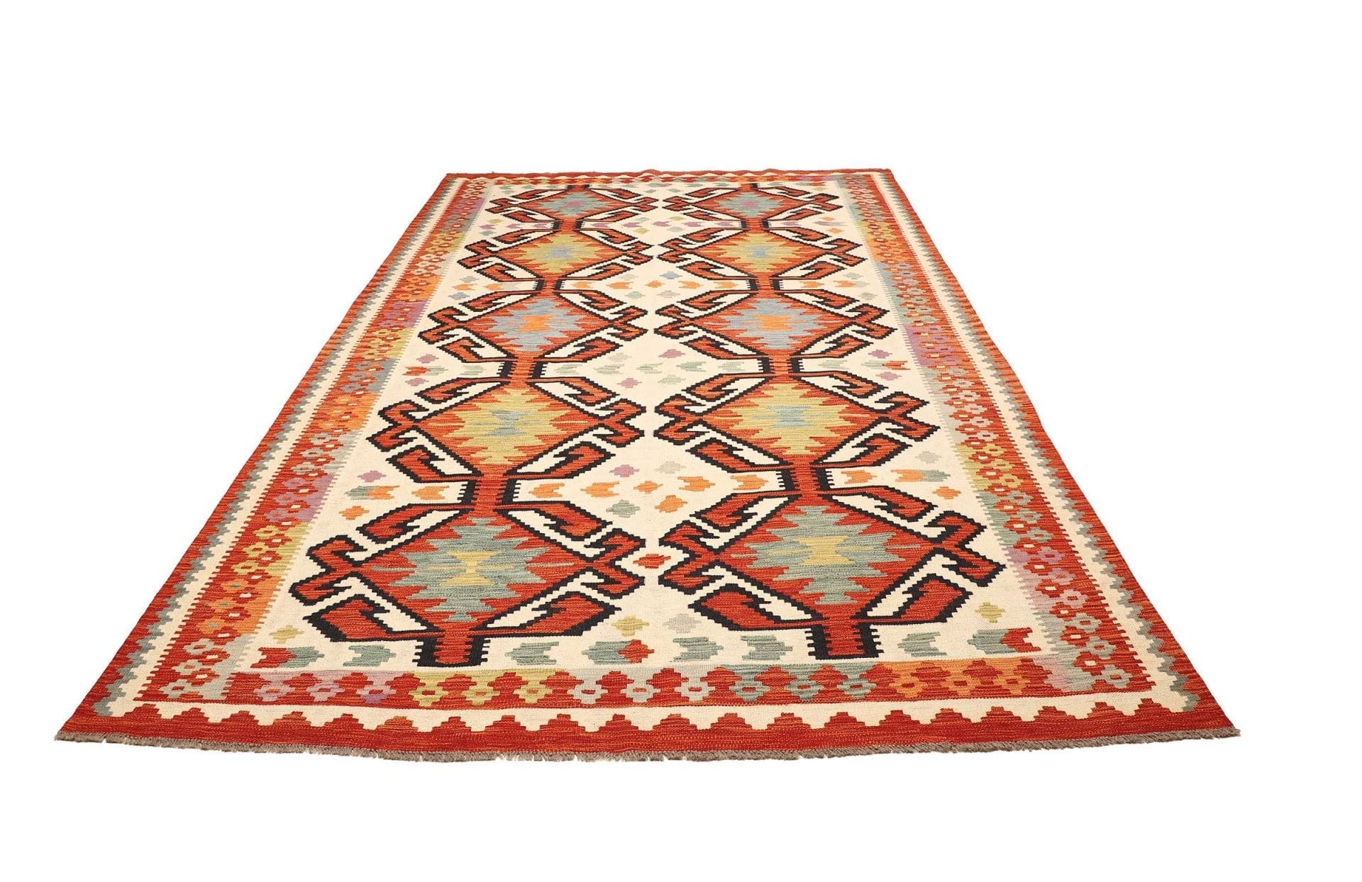 Kilim Pakistani Rug 201 × 298 cm, Wool, hand-woven