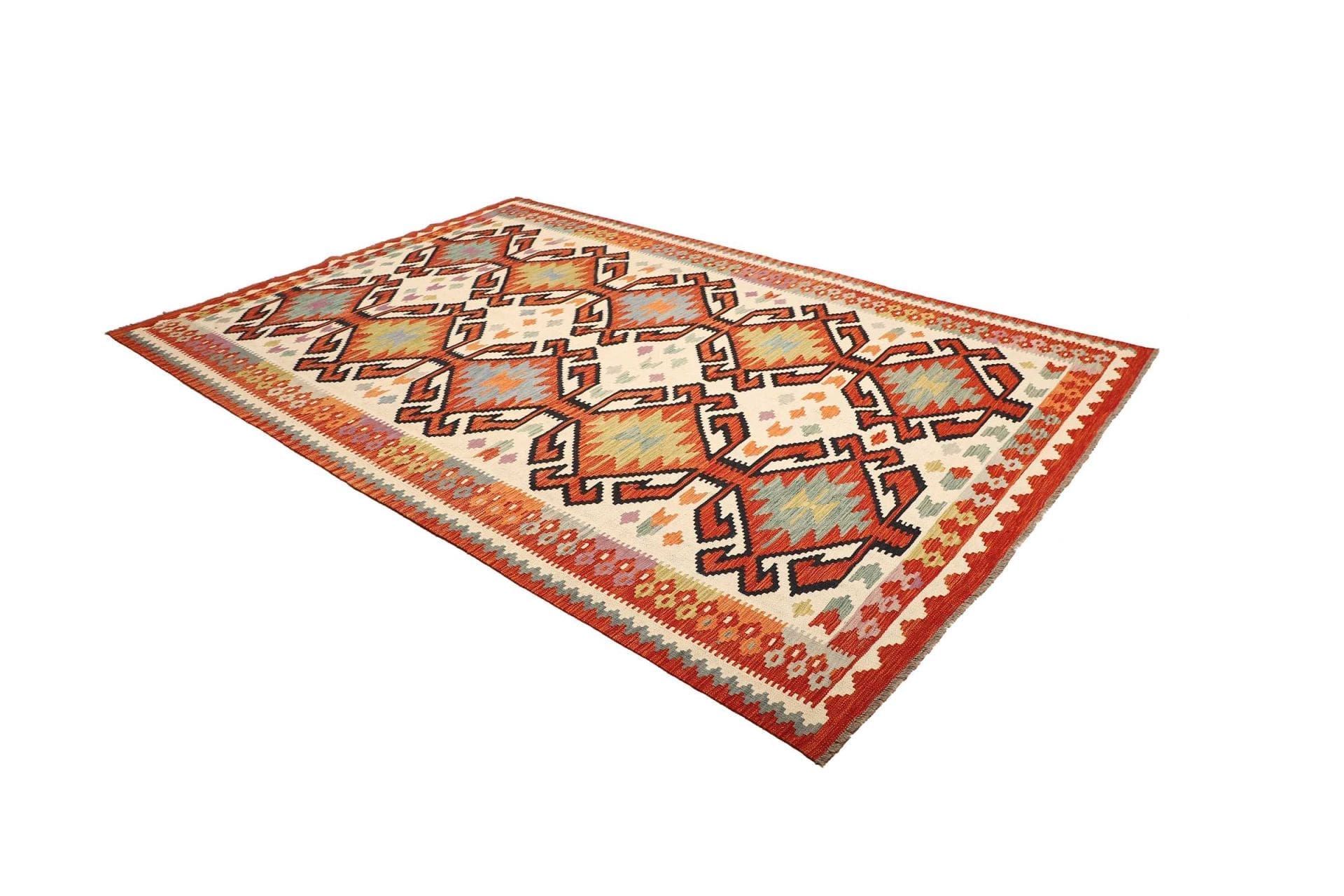 Kilim Pakistani Rug 201 × 298 cm, Wool, hand-woven