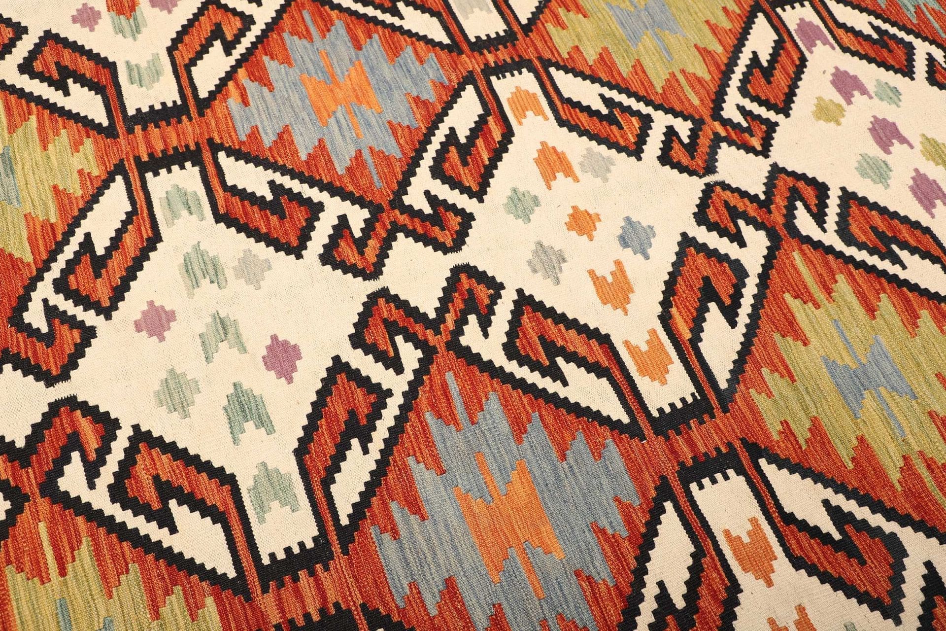 Kilim Pakistani Rug 201 × 298 cm, Wool, hand-woven