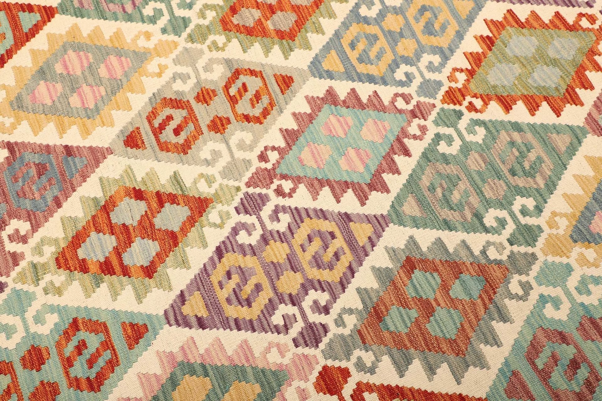 kelim-teppich-211-x-291cm-handgewebt-rustikales-flair-wolle-3 Hand-Woven Wool Kilim Pakistani Rug, 211 × 291 cm