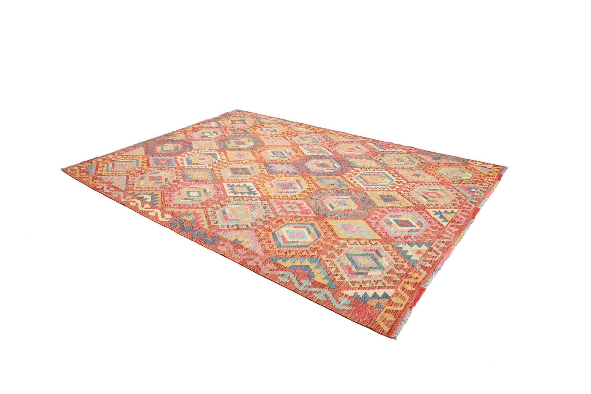 Kilim Pakistani Rug — hand-woven, 210 × 293 cm, Wool