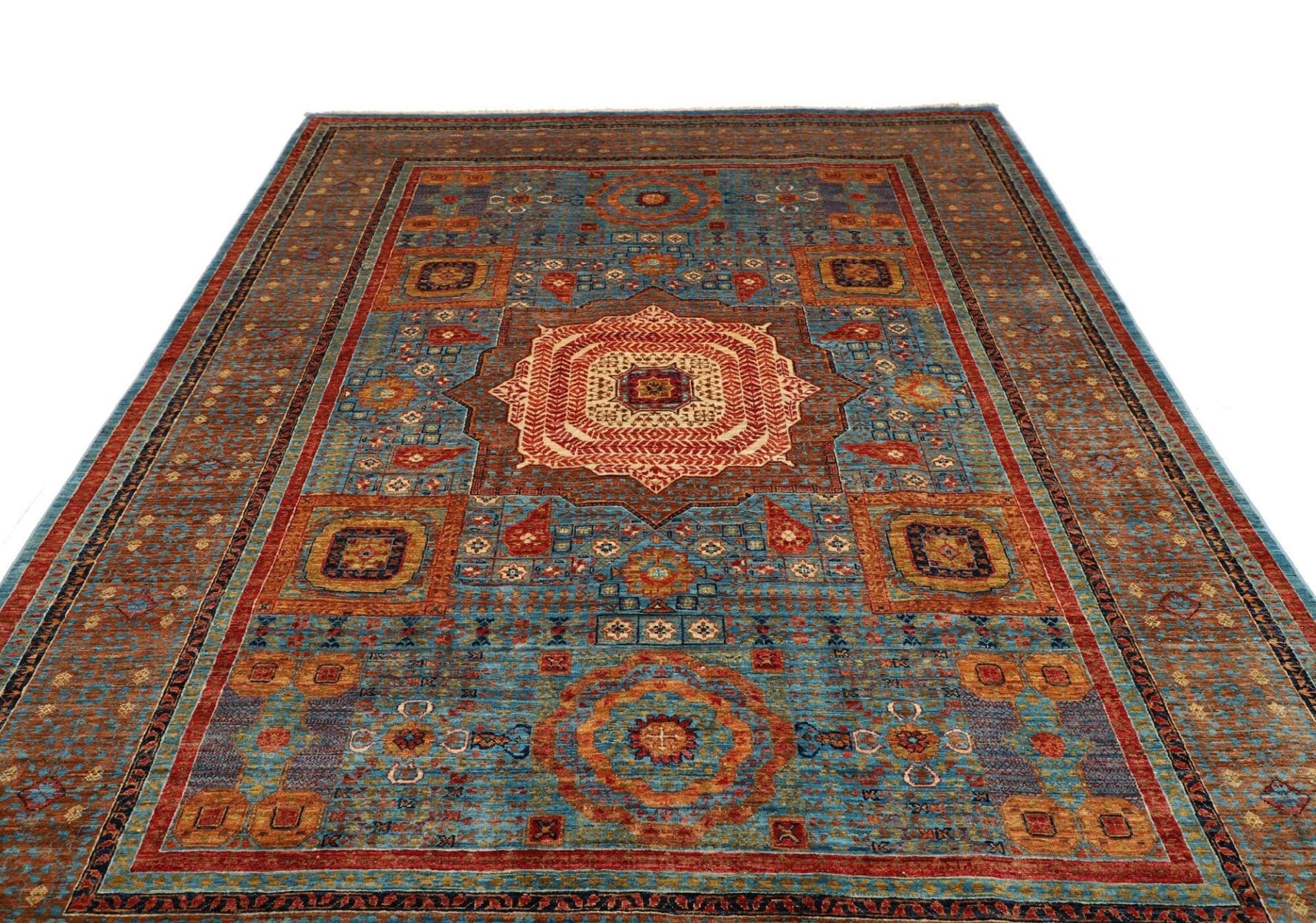 Mamluk Pakistani Rug 214 × 304 cm, Wool, hand-knotted