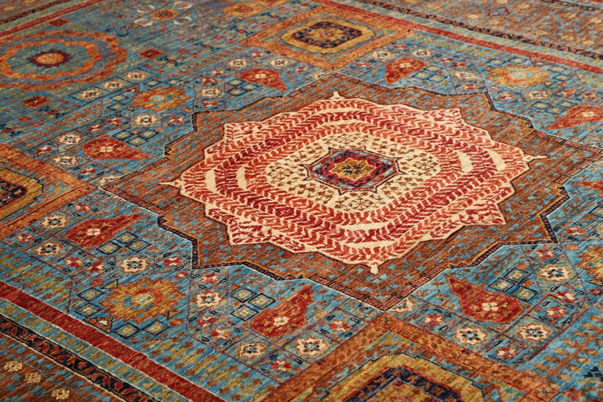 Mamluk Pakistani Rug 214 × 304 cm, Wool, hand-knotted